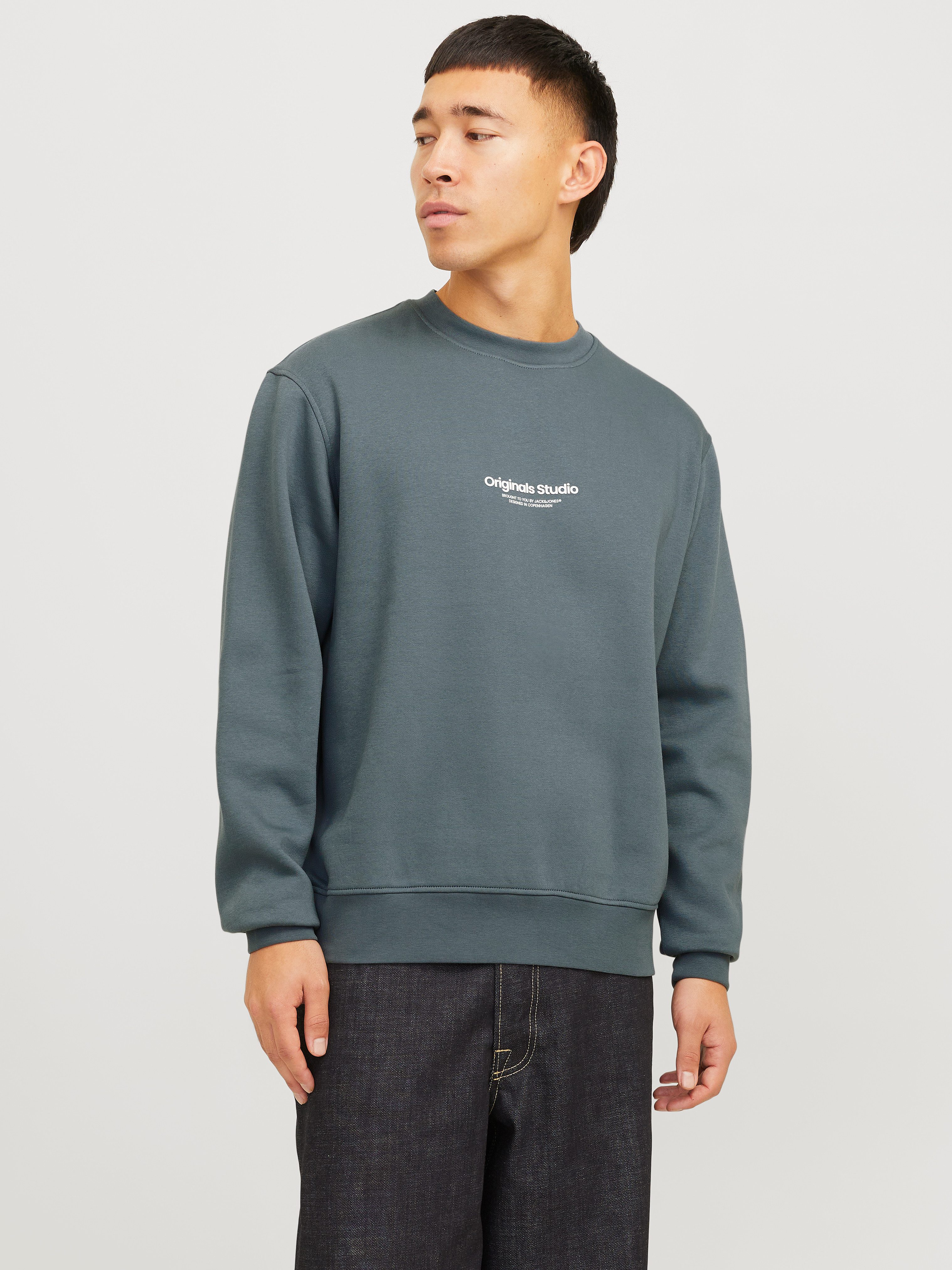 Jack & Jones Sweatshirt JORVESTERBRO SWEAT CREW NECK NOOS heren sweaters maat XXL grijs