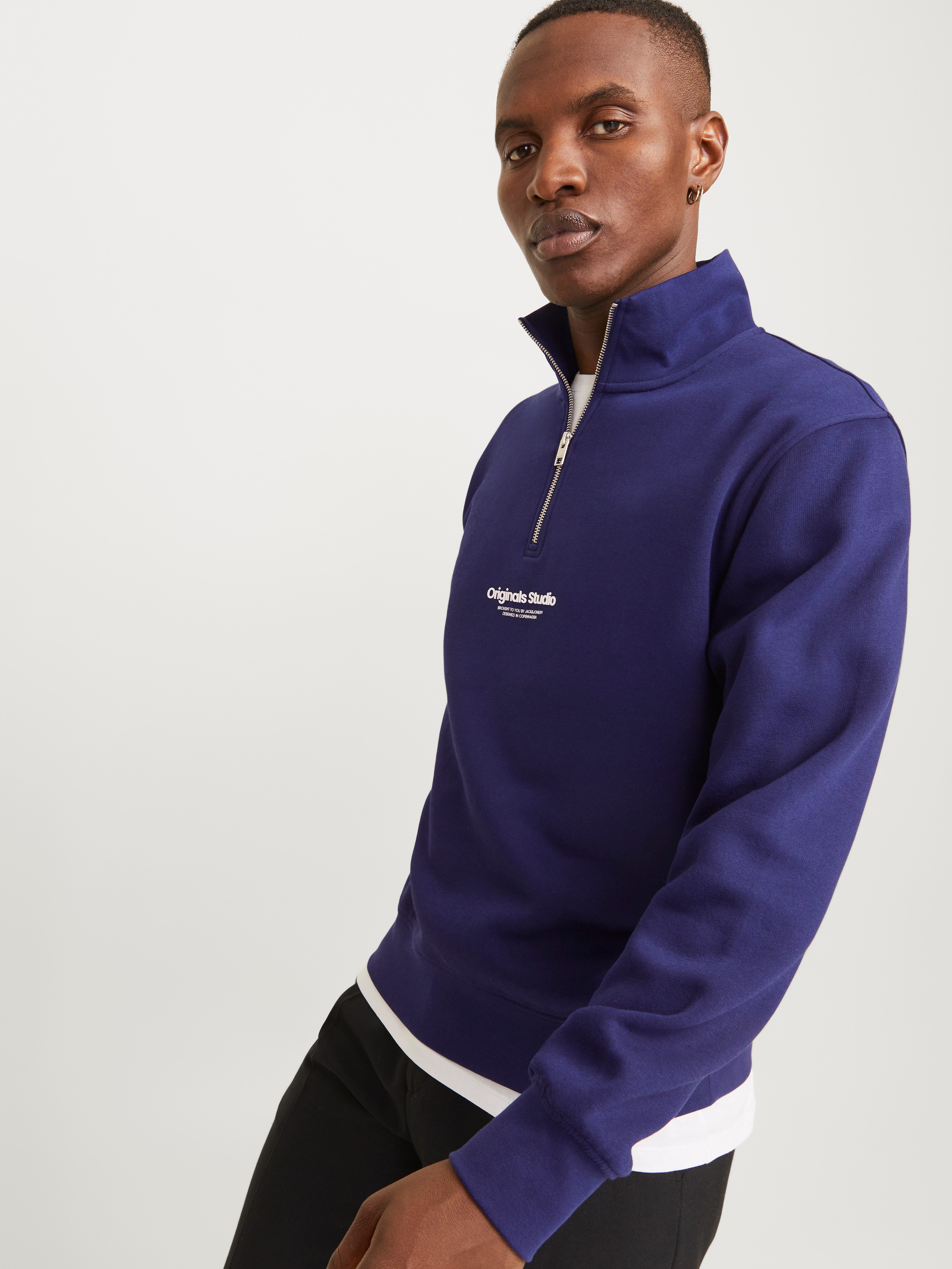 Jack & Jones Sweatshirt JORVESTERBRO SWEAT QUARTER ZIP HN NOOS