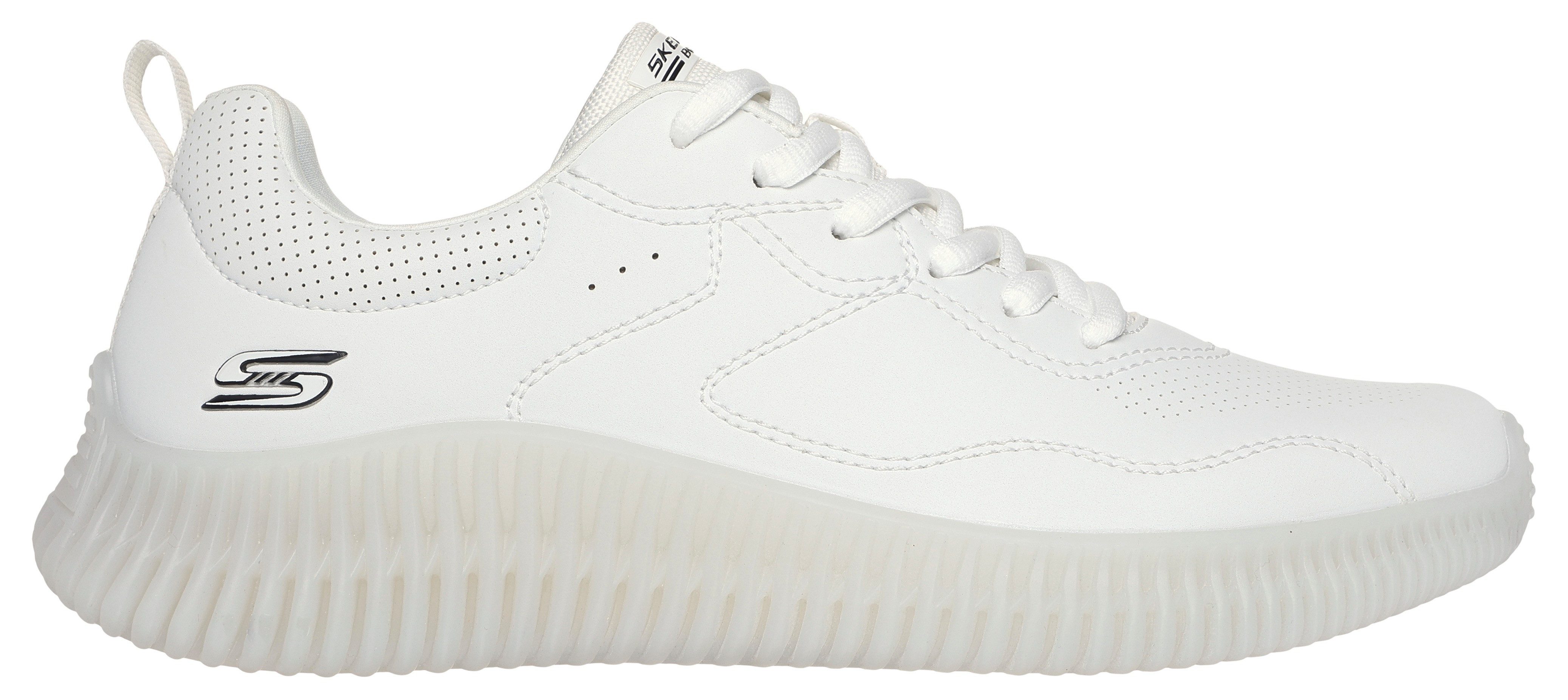 Skechers Sneakers BOBS GEO-HOW DEBONAIR vrijetijdsschoen, lage schoen, veterschoen in monochrome look