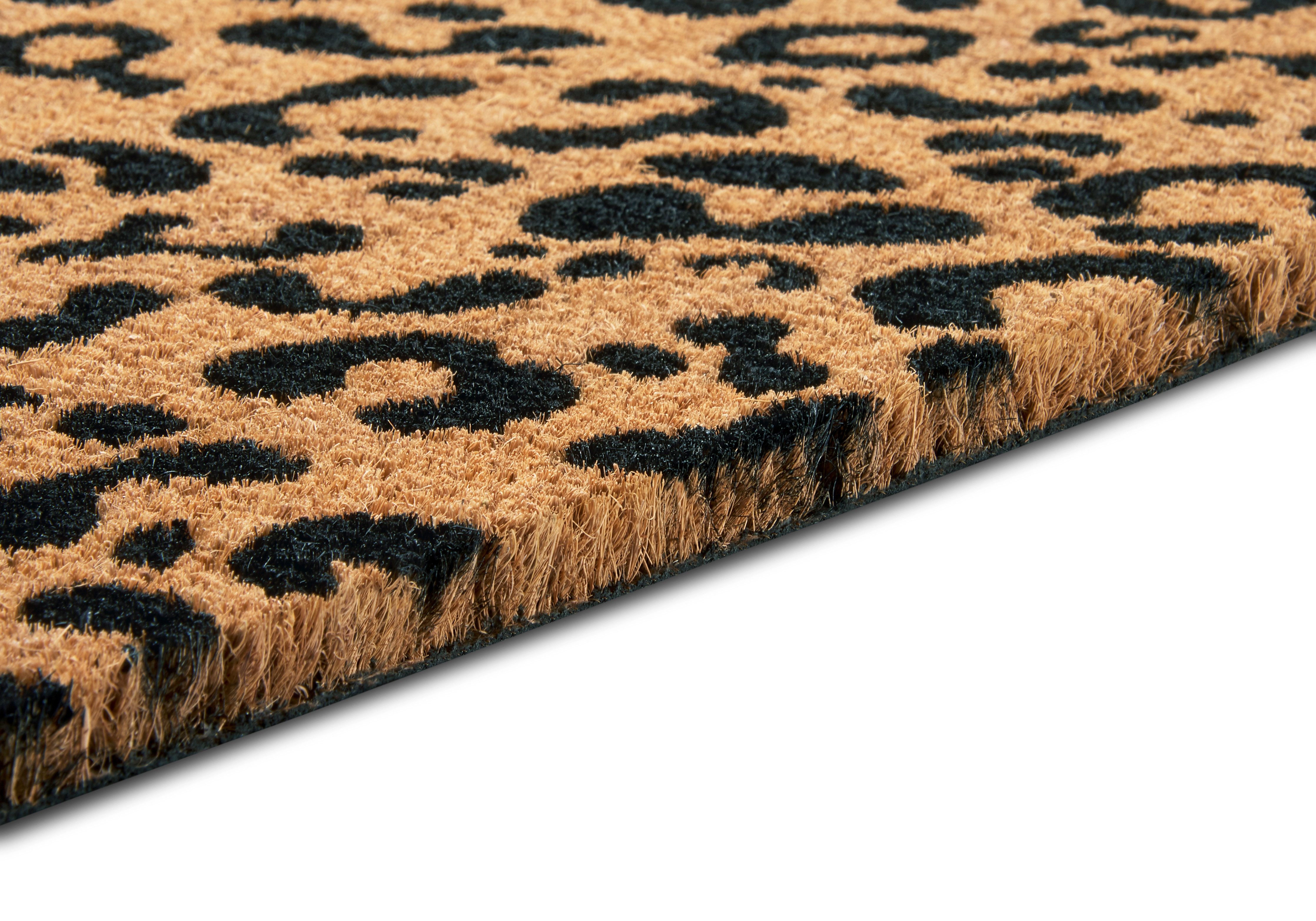 HANSE Home Mat Mix Mats Kokos Leopard Look, deurmat Kokos, vuilopvangmat, outdoor, antislip, binnen, kokosmat, gang