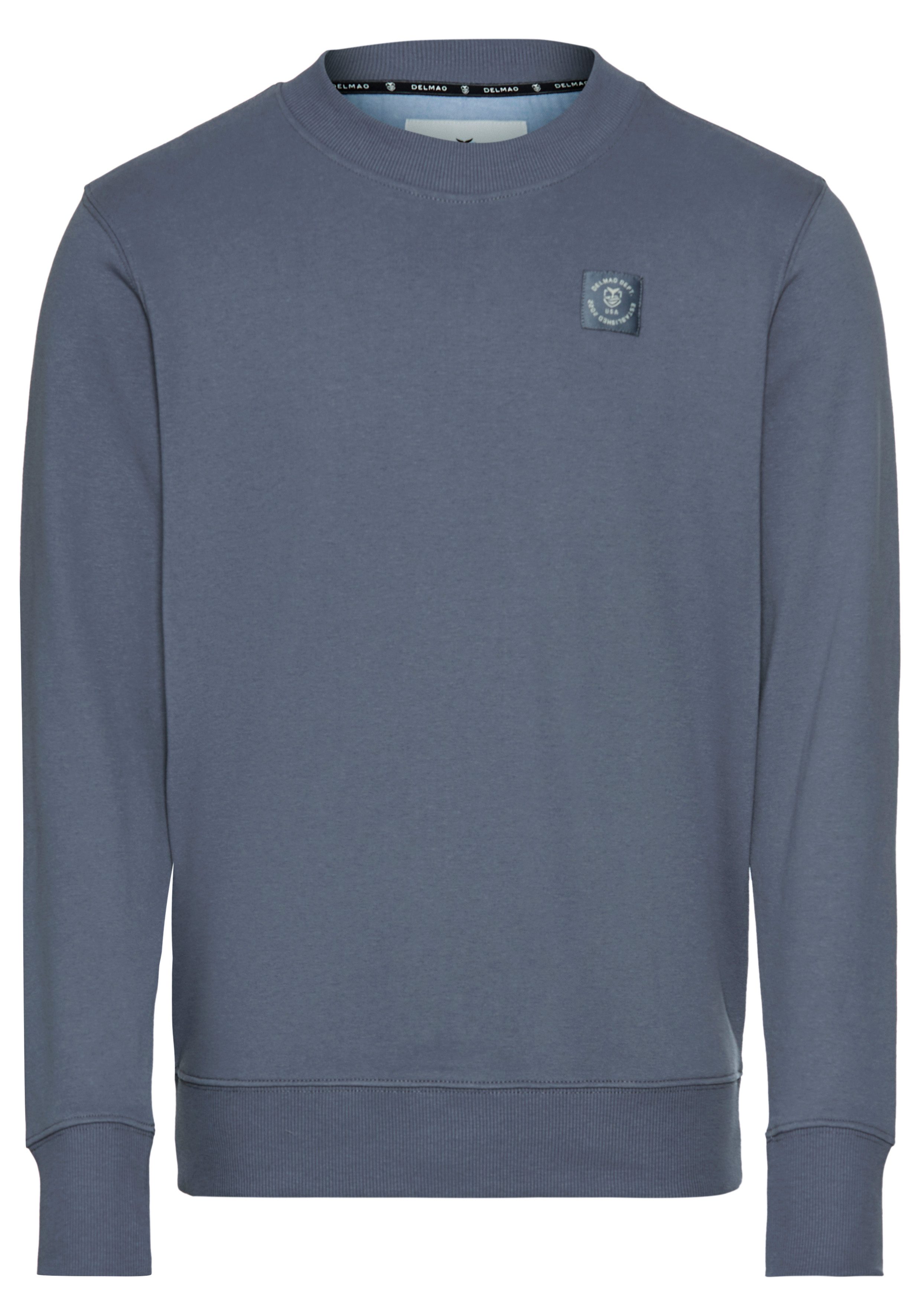 DELMAO Sweatshirt Langarm, regular fit, effen, basic-stijl