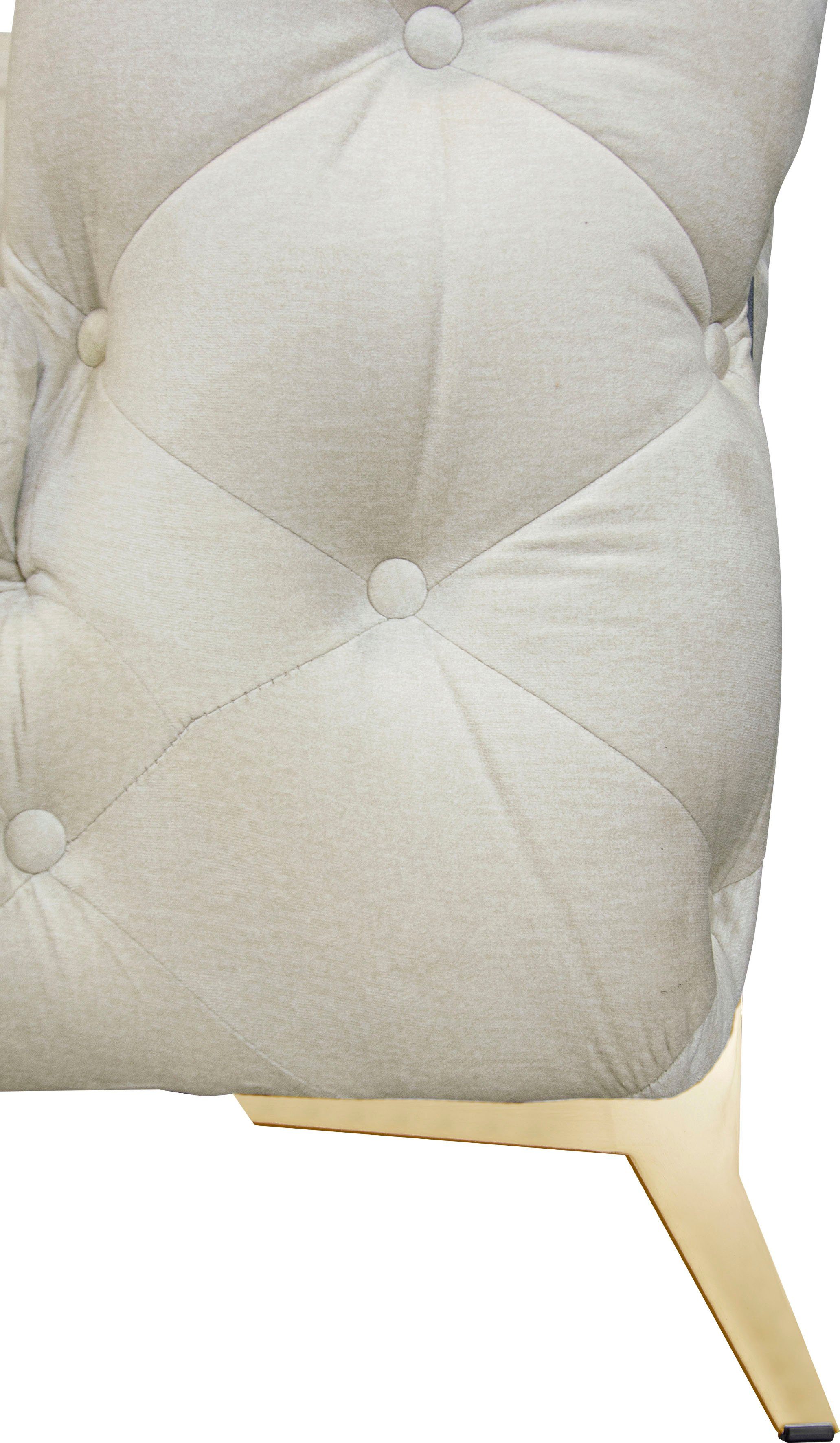 Leonique Chesterfield-bank Amaury L-vorm grote hoekbank, chesterfield-look, breedte 323 cm, kleur van de poten ter keuze
