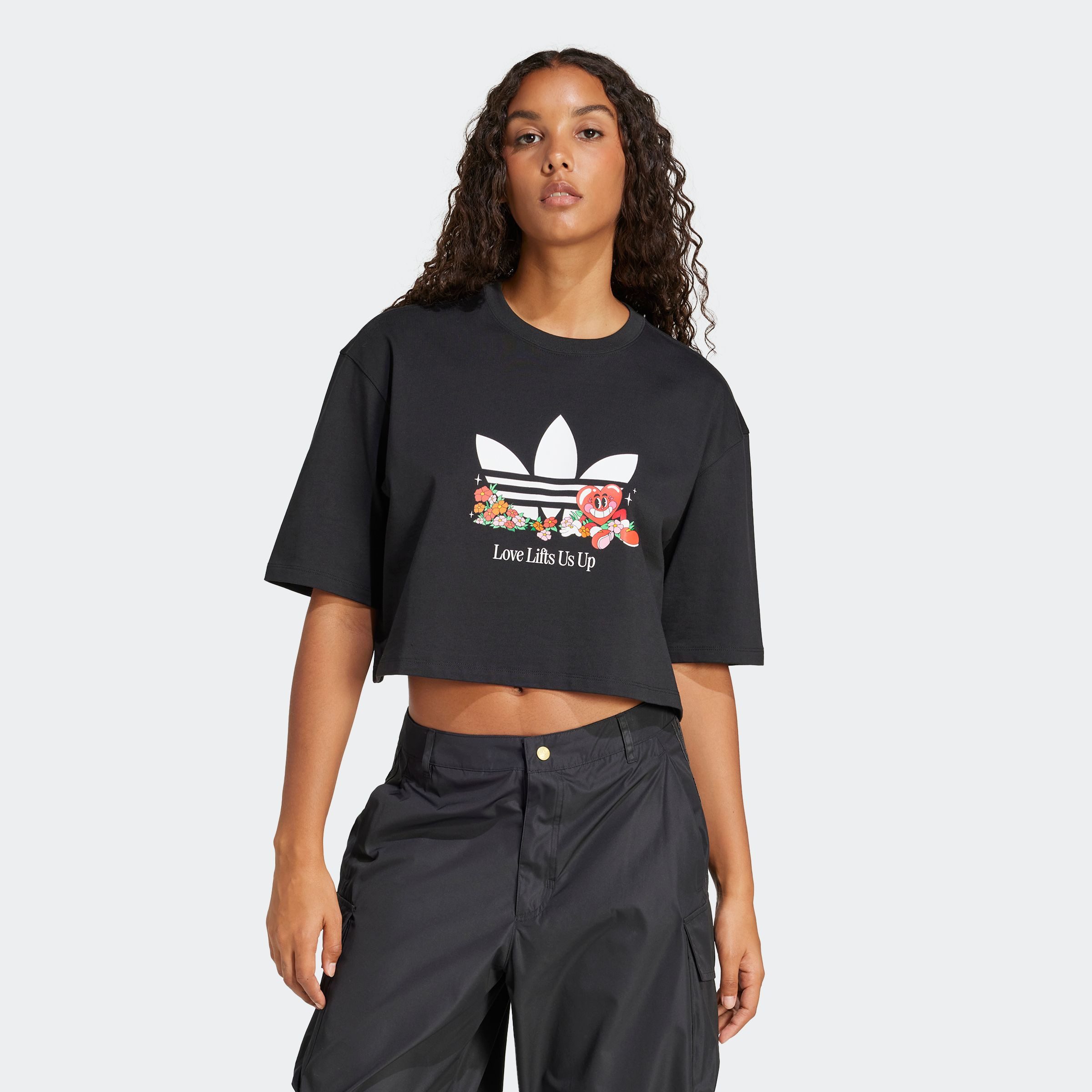 adidas Originals T-shirt NELSON T-shirt dames tops maat XL zwart