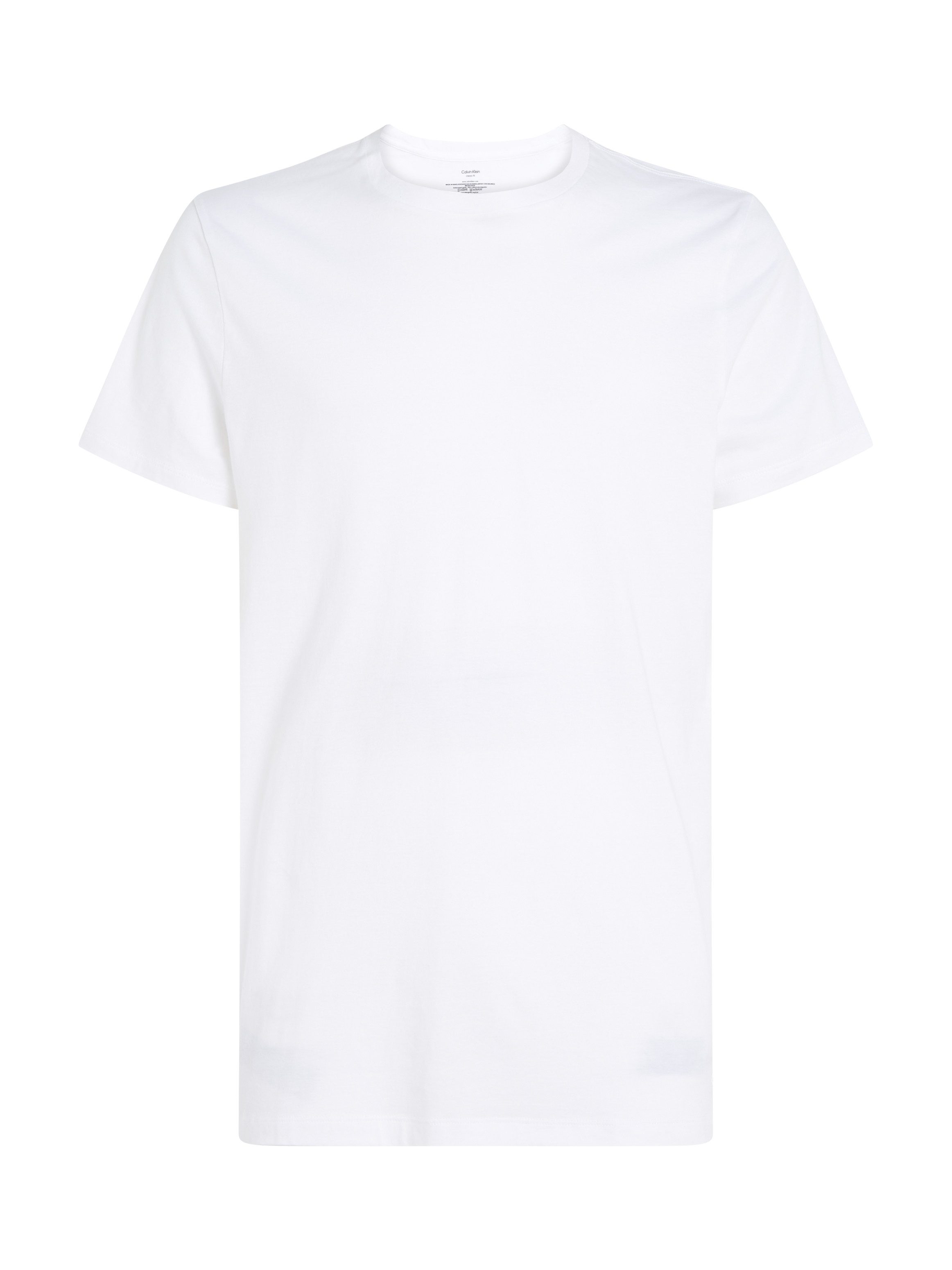 Calvin Klein T-shirt S/S CREW NECK 3PK met geborduurd logo (3-delig, Set van 3)