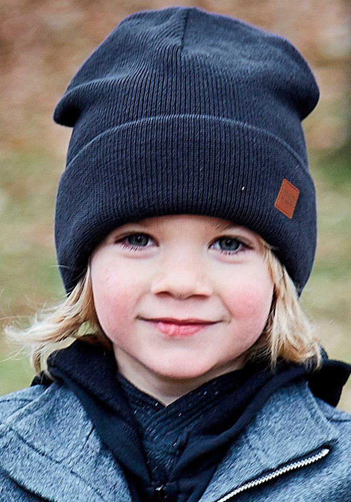 MAXIMO Beanie Gebreid, brede omslag, gevoerd, verwarmend, zacht, effen,
