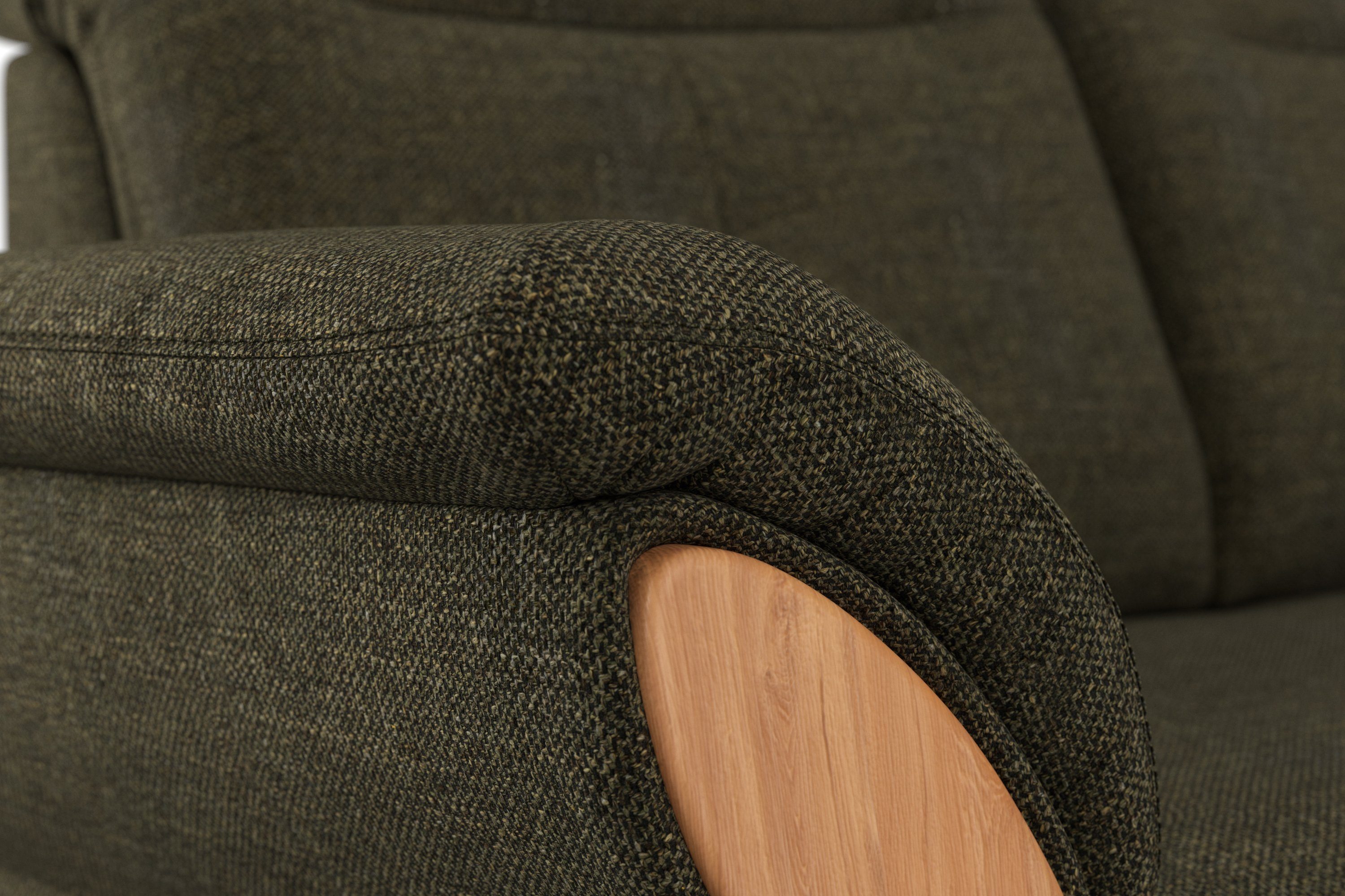 Home affaire 2-zitsbank Dangast Verstelbare hoofdsteun, houten frontlijsten, naar keuze ook in Easy clean bekleding