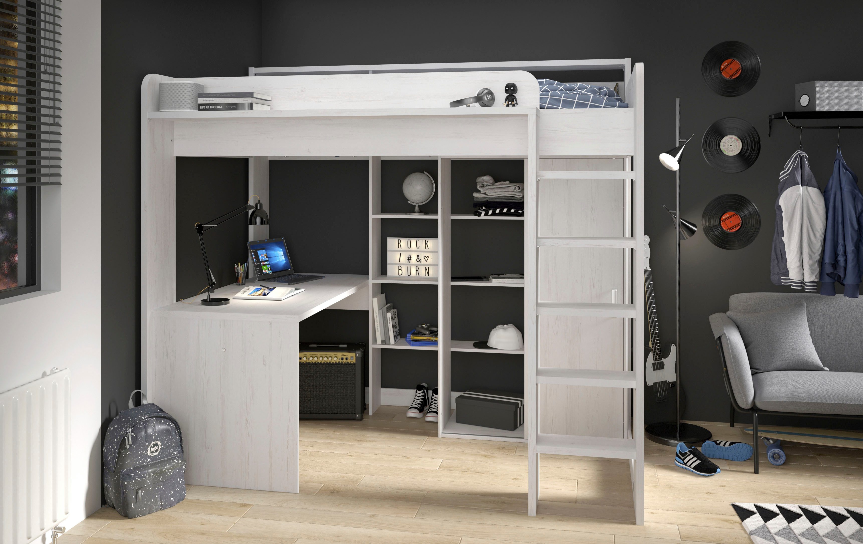 Parisot Hoogslaper Higher incl. kast , bureau en rek