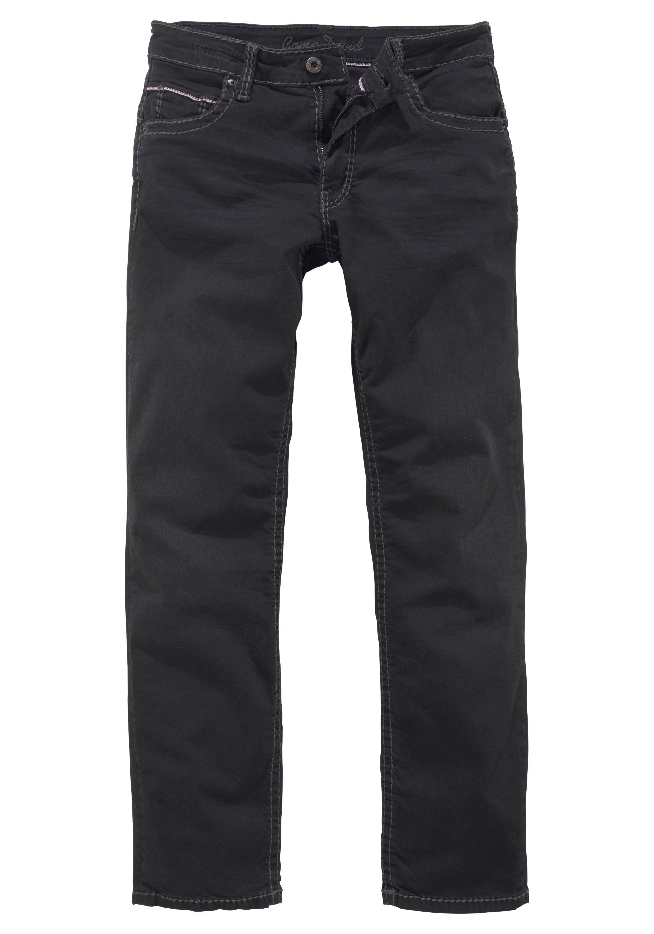 CAMP DAVID Loose fit jeans CO:NO met opvallende naden en stretch