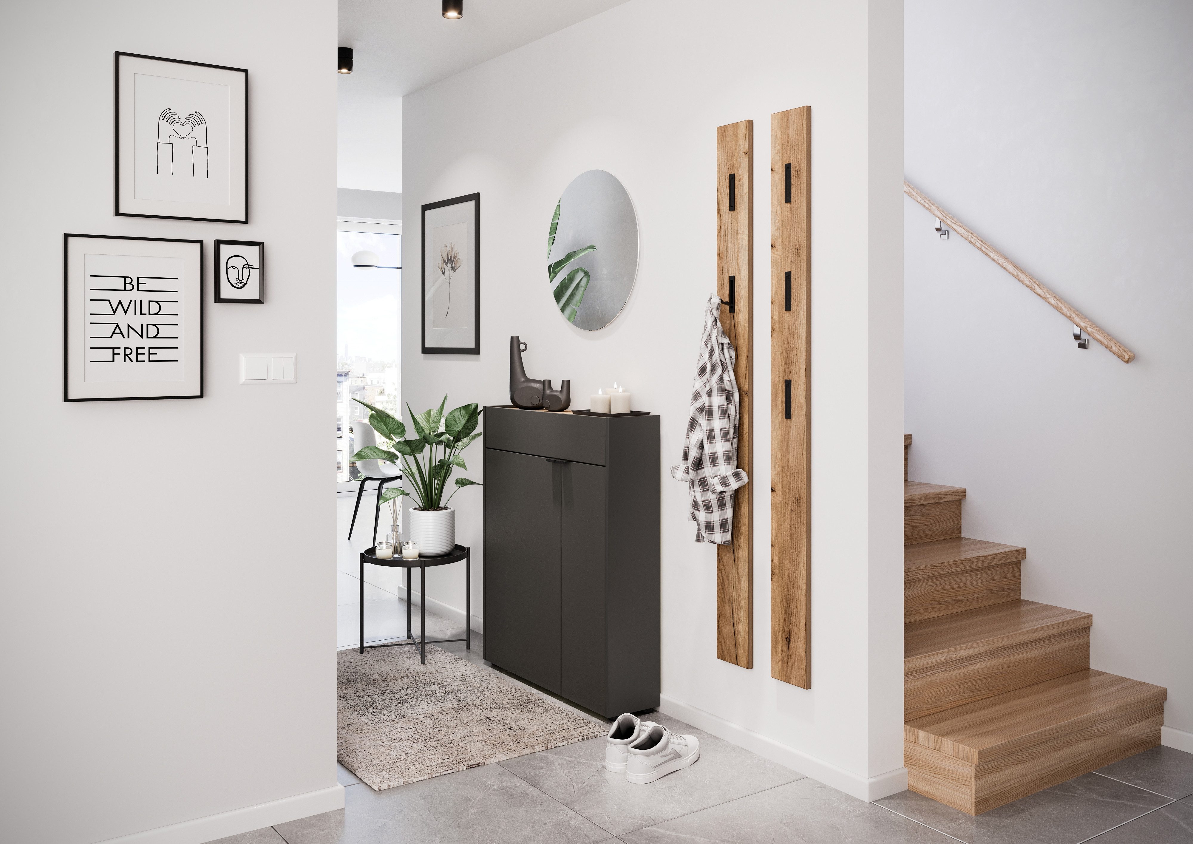 GERMANIA Multifunctionele kast Ameca met geringe diepte - ideaal voor smalle gangen, breedte 83 cm (1 stuk)