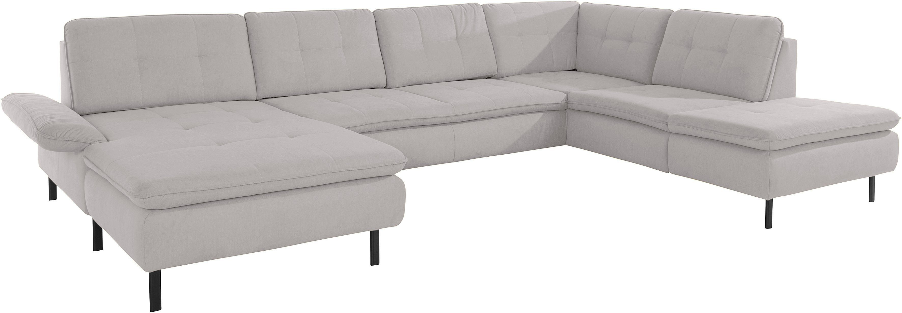 INOSIGN Zithoek Birkholm U-vorm Verstelbare armleuningen, ook in Easy Clean bekleding - met water te reinigen