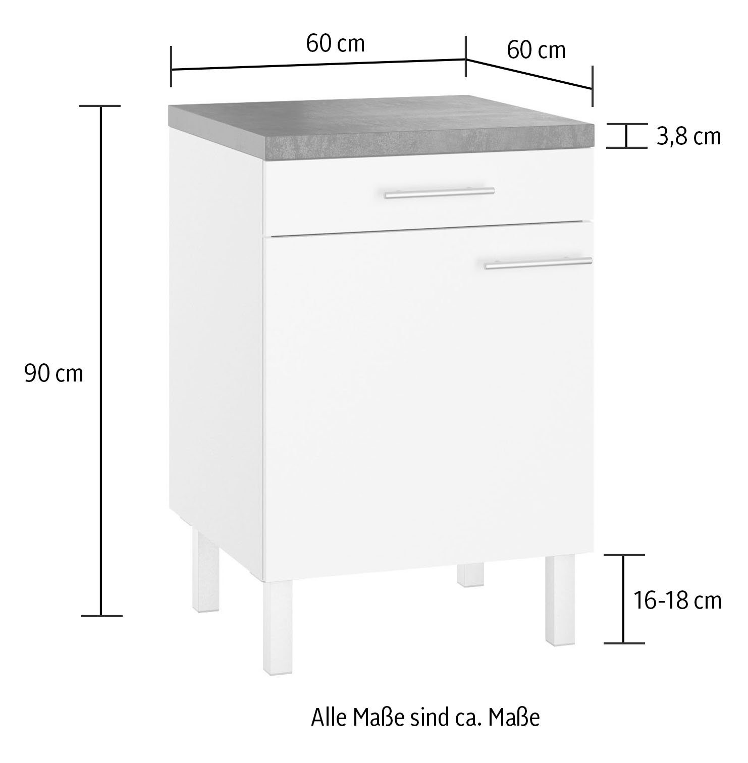 OPTIFIT Onderkast Lilly Breedte 60 cm, 1 deur, 1 lade