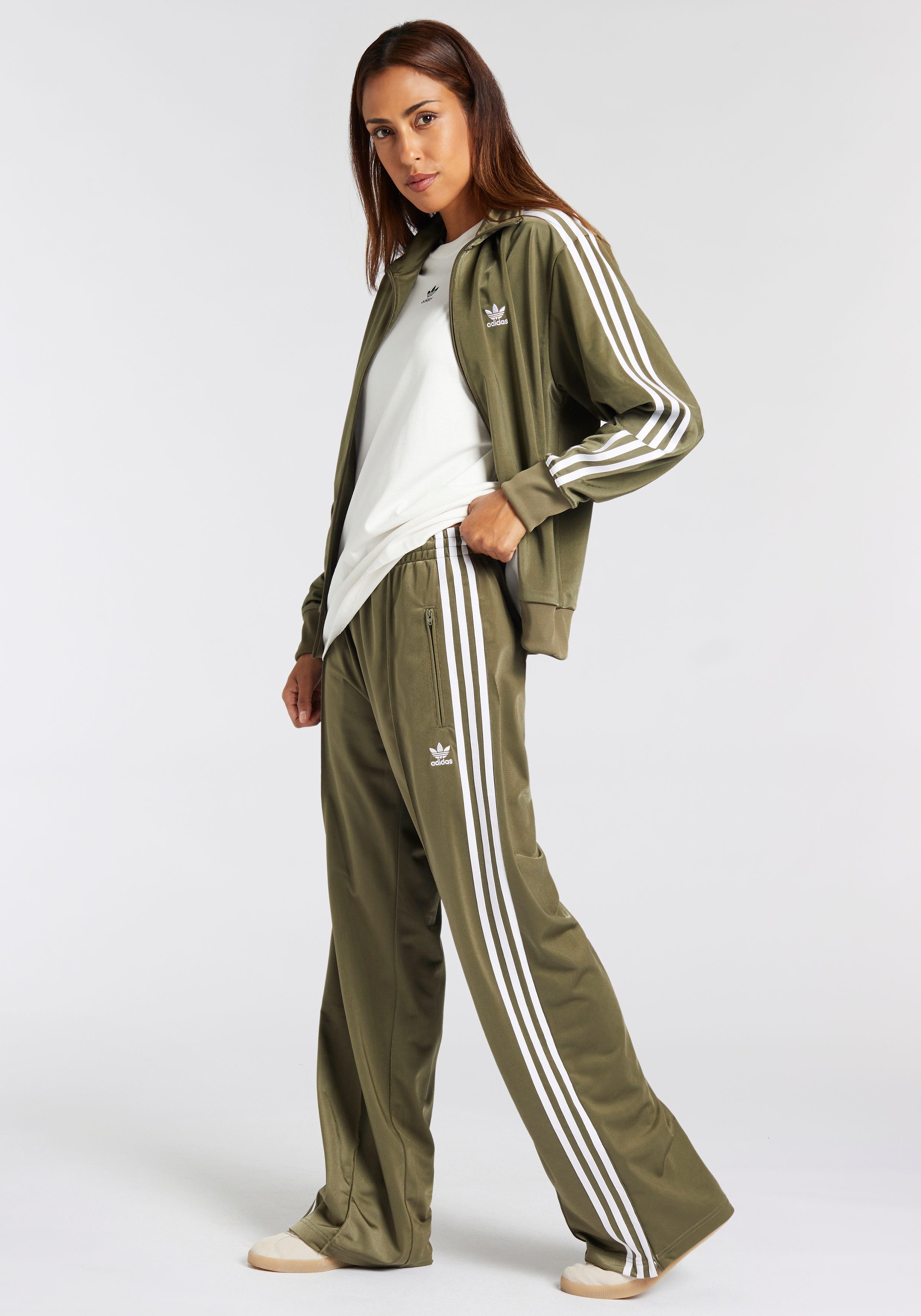 Adidas Originals Firebird Loose Olijfgroene Sportbroek Green Dames