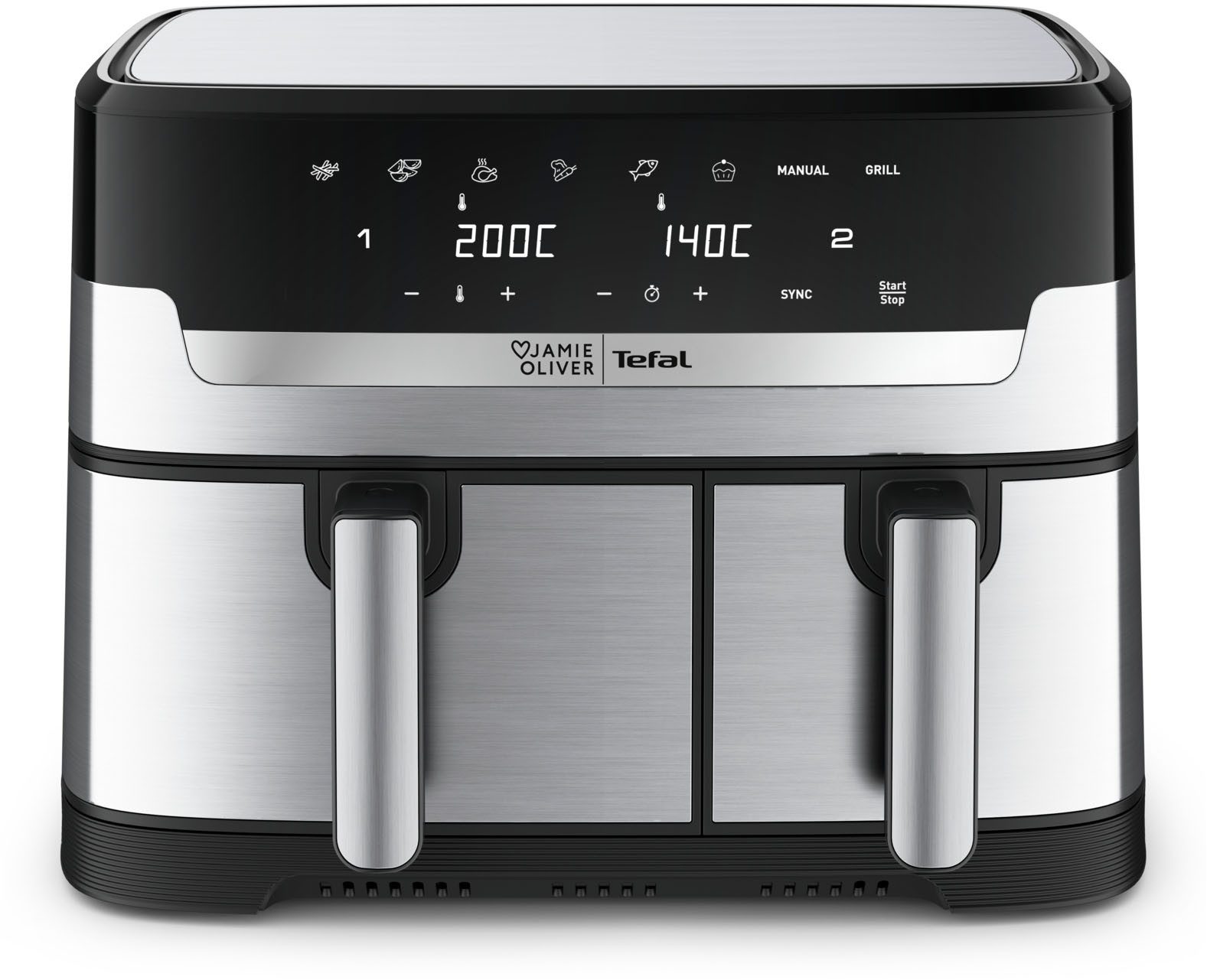 Tefal Airfryer Jamie Oliver by Tefal EY90JDE Dual Easy Fry & Grill