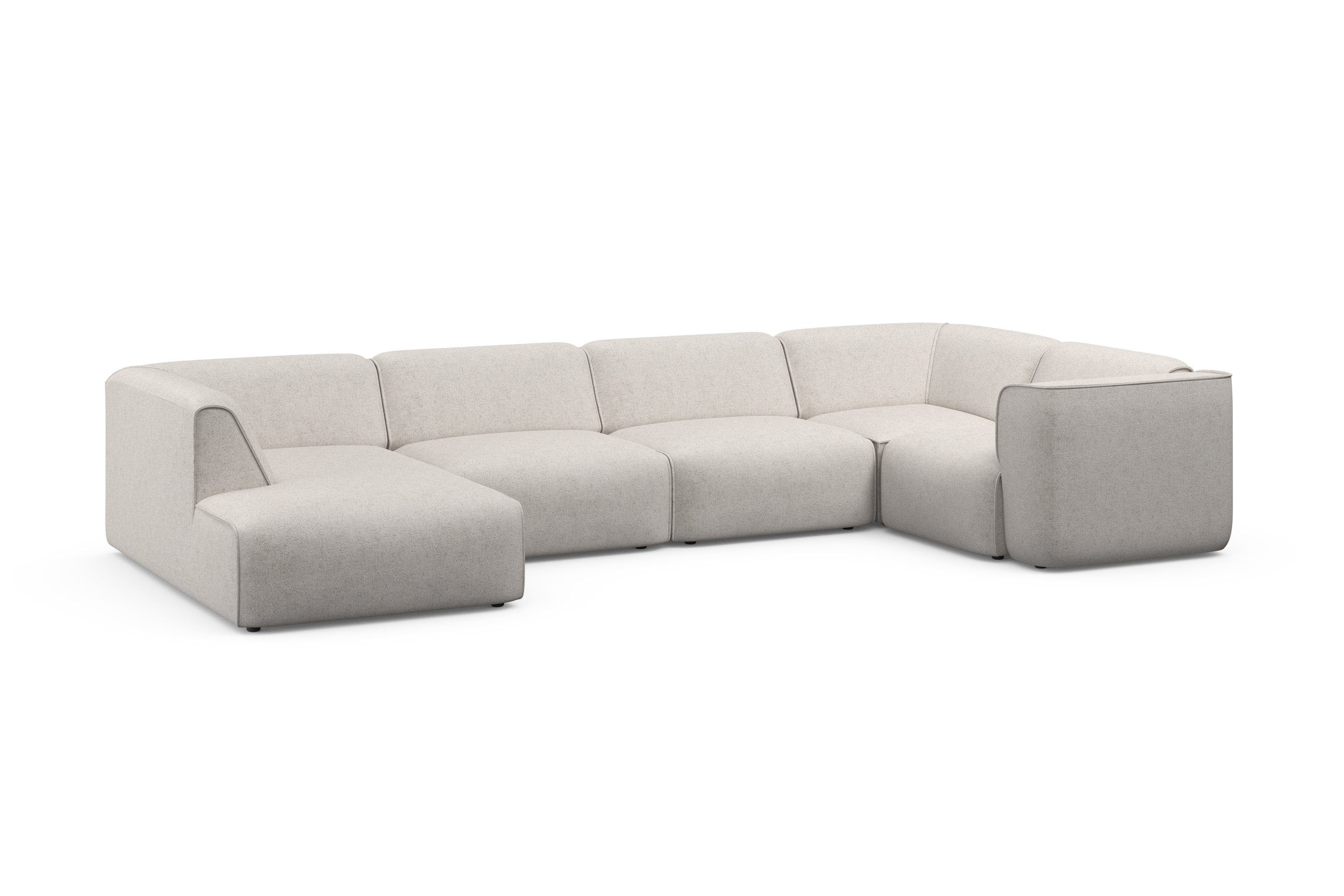 RAUM.ID Zithoek Merid U-vorm, altijd uitbreidbaar met modules, B/D/H: 367/206/70 cm