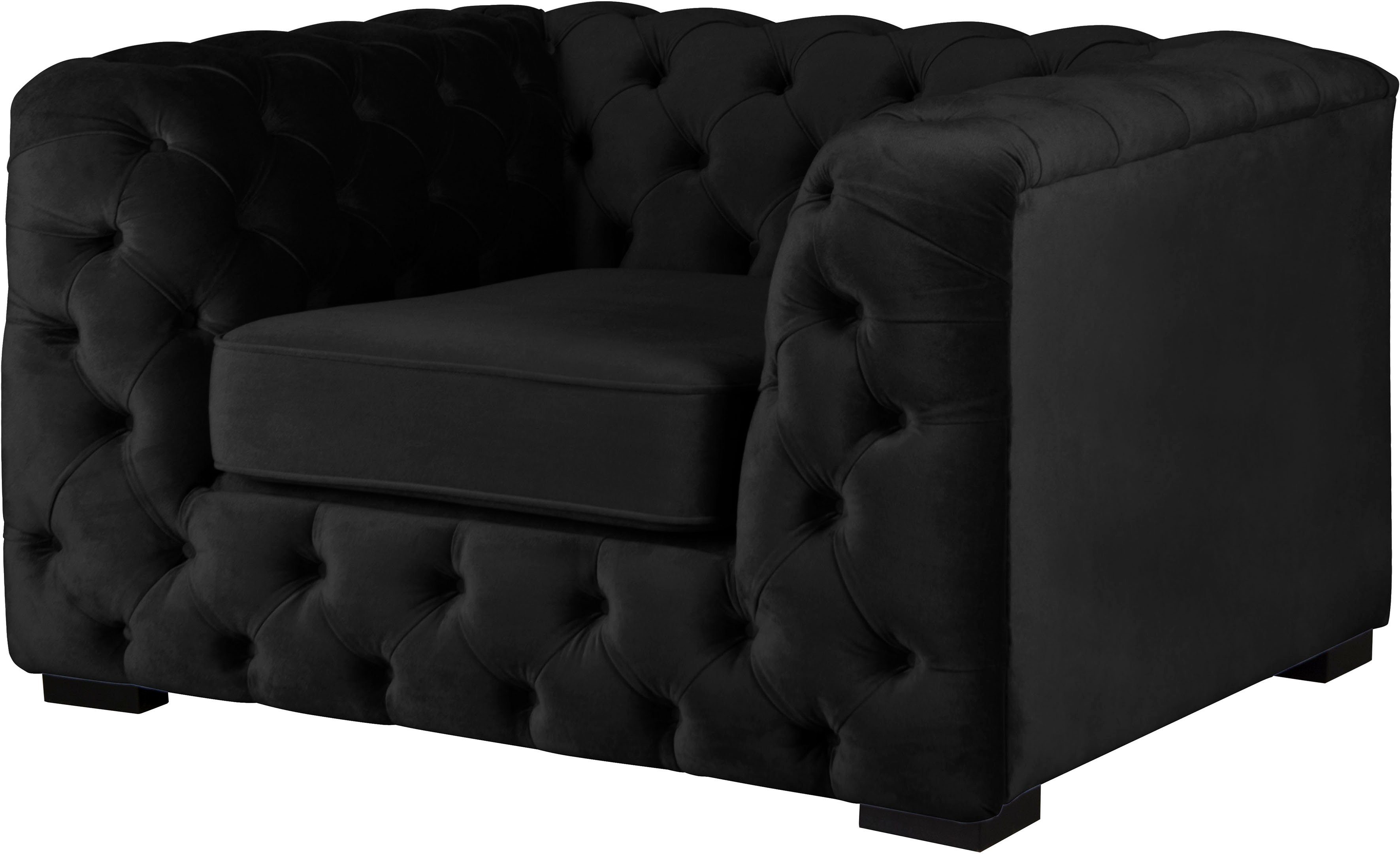 Guido Maria Kretschmer Home&Living Chesterfield-fauteuil Kalina stoel klassieke chesterfield knoopdetails, zeer hoogwaardige afwerking