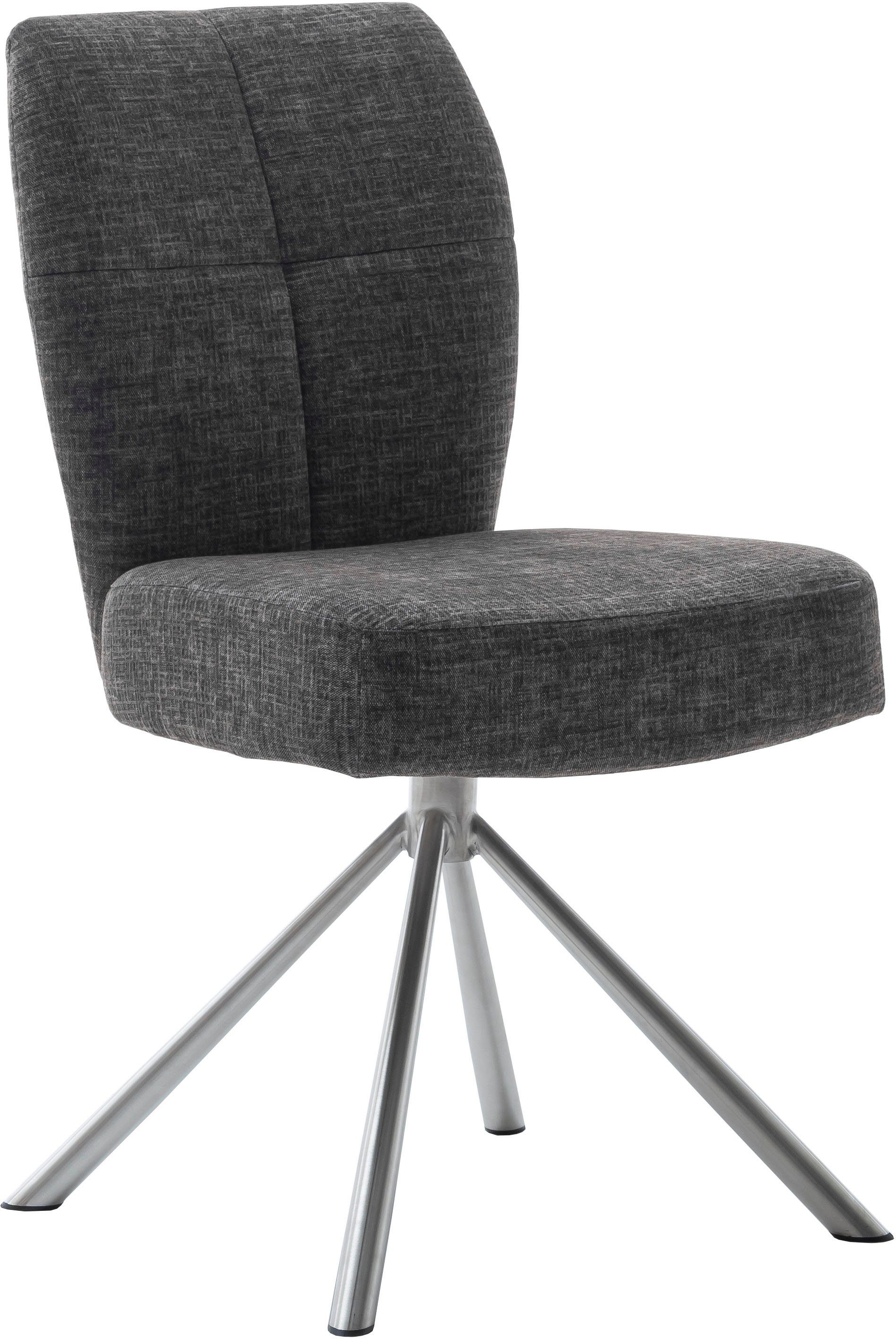MCA furniture Eetkamerstoel KEA (2-pack), 360°, pocketvering, belastbaar 120 kg, zithoogte ca. 50 cm 4 poot stoelen zwart