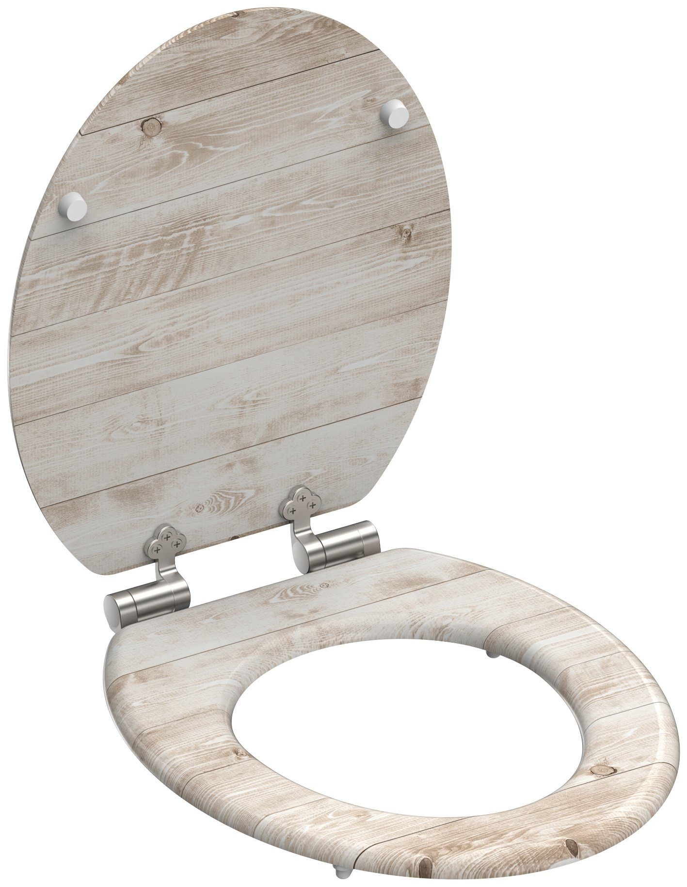 welltime Toiletzitting Hout met softclosemechanisme, mdf, krasvast