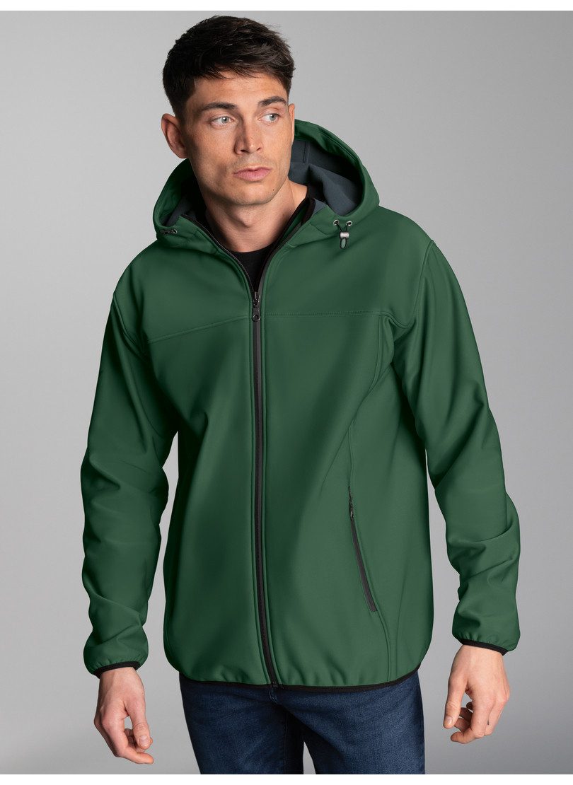 Trigema Softshell-jack TRIGEMA klassiek Softshell-jack met capuchon (1 stuk)