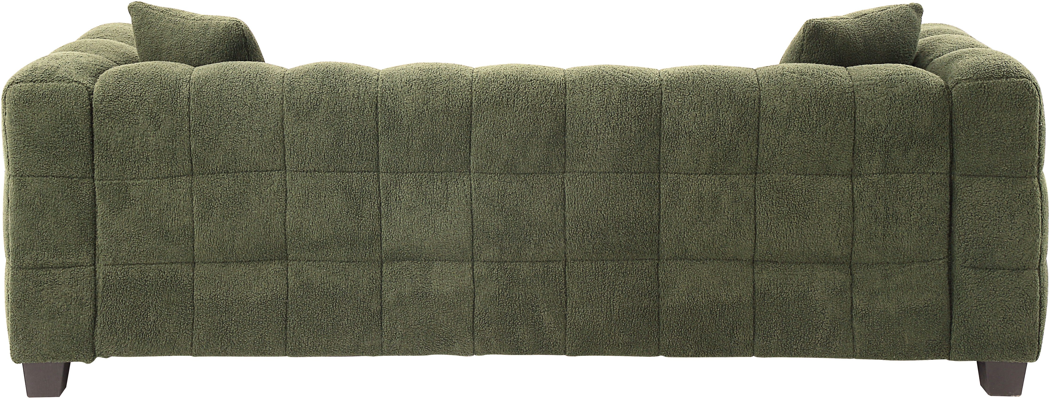 ATLANTIC home collection 3-zitsbank Stella incl. 2 sierkussens en gemaakt van moderne teddy stof