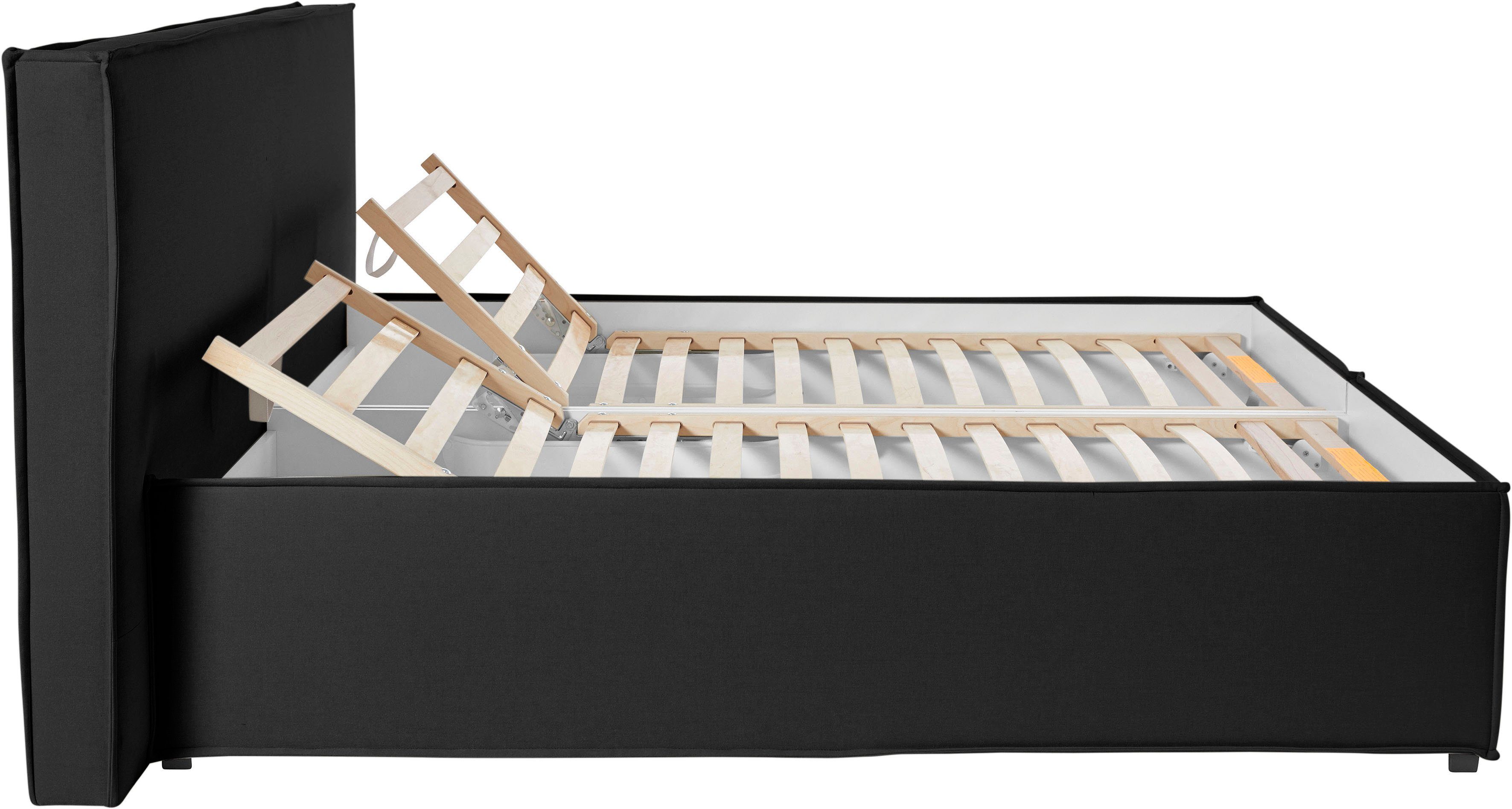 LeGer Home by Lena Gercke Gestoffeerd bed Isaline naar keuze zonder matras of met 3 matrassoorten, hoofdbordhoogte 107 cm