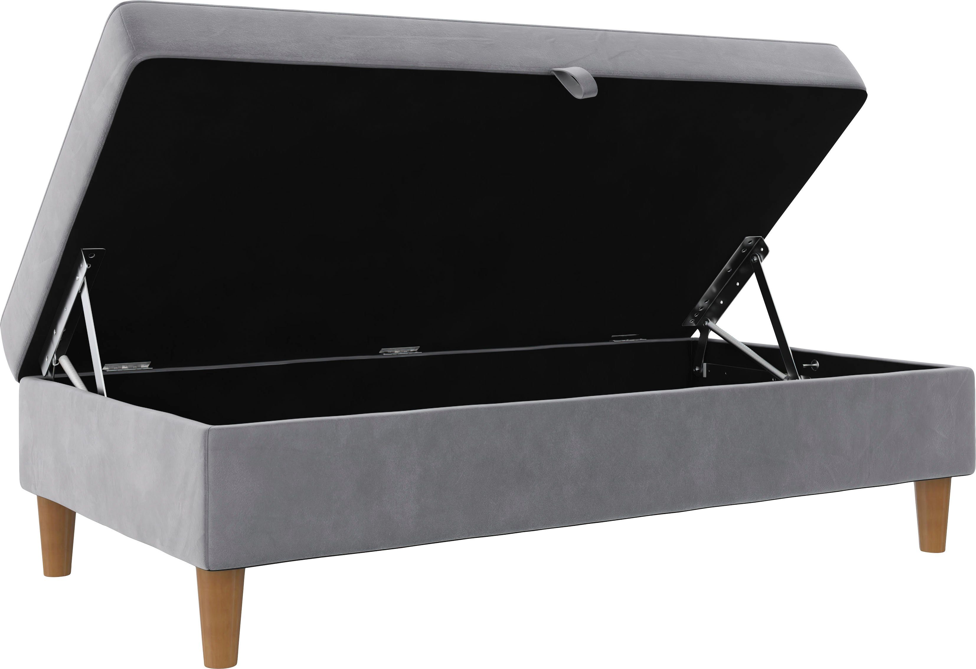 Dorel Home Hocker met bergruimte Lilly met bergruimte, vrij in ruimte plaatsbaar, zithoogte 43 cm (1 stuk)