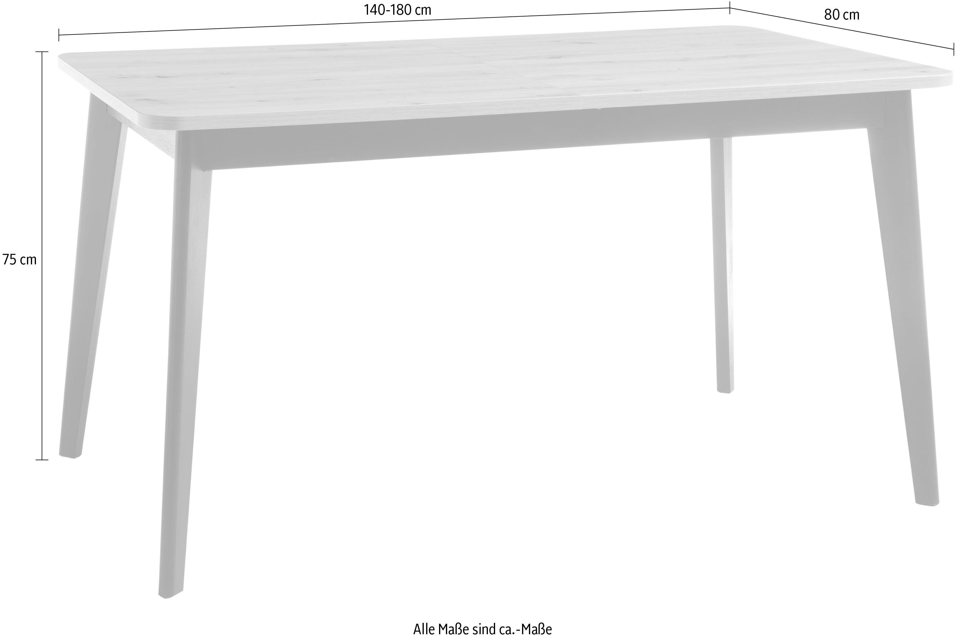 INOSIGN Eettafel Torge, tafel met uitschuiffunctie, keukentafel, salontafel scandinavische stijl, beschikbaar in drie kleuren, uitschuifbare eettafel (1 stuk)