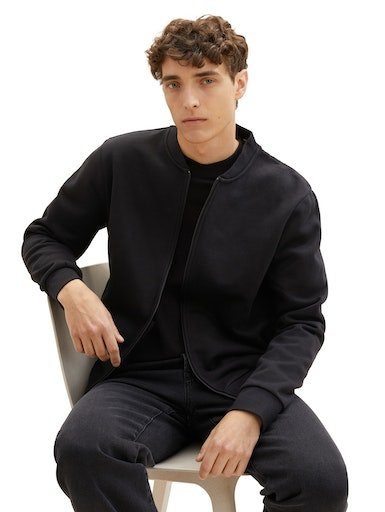 Tom Tailor Denim Sweatvest met gedrukt logo op de achterkant
