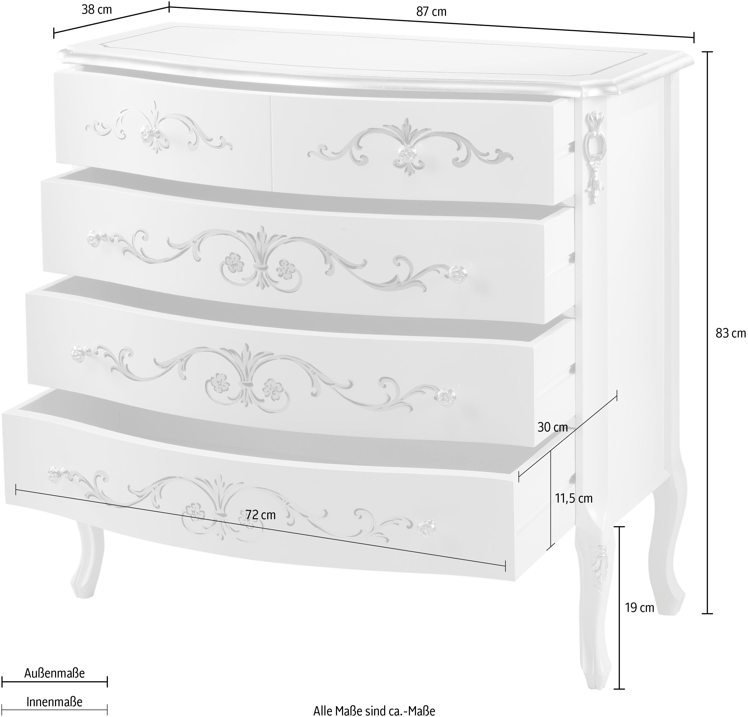 Home affaire Kast capri Breedte 87 cm