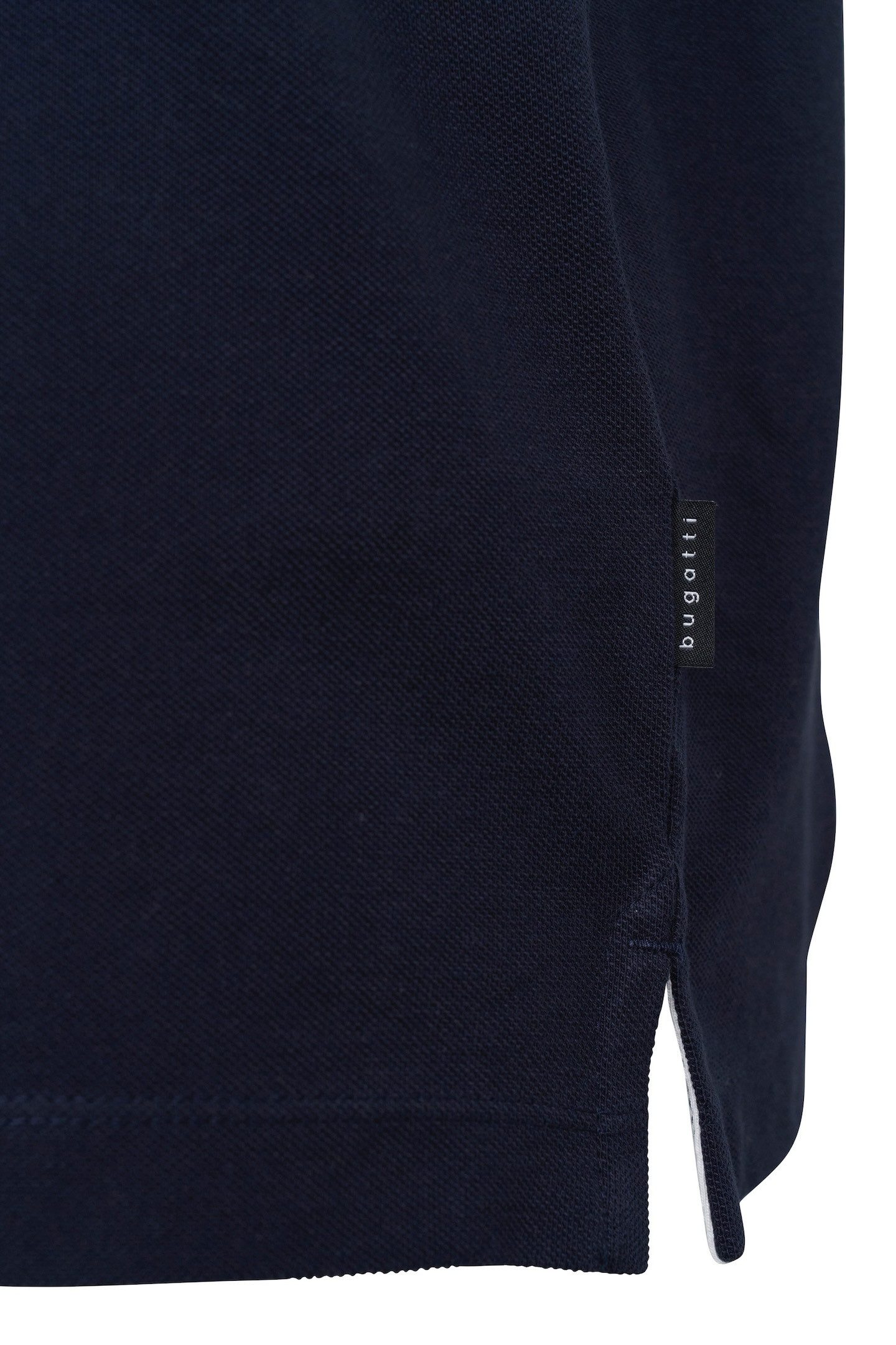 Bugatti Poloshirt met contraststrepen en borstborduursel