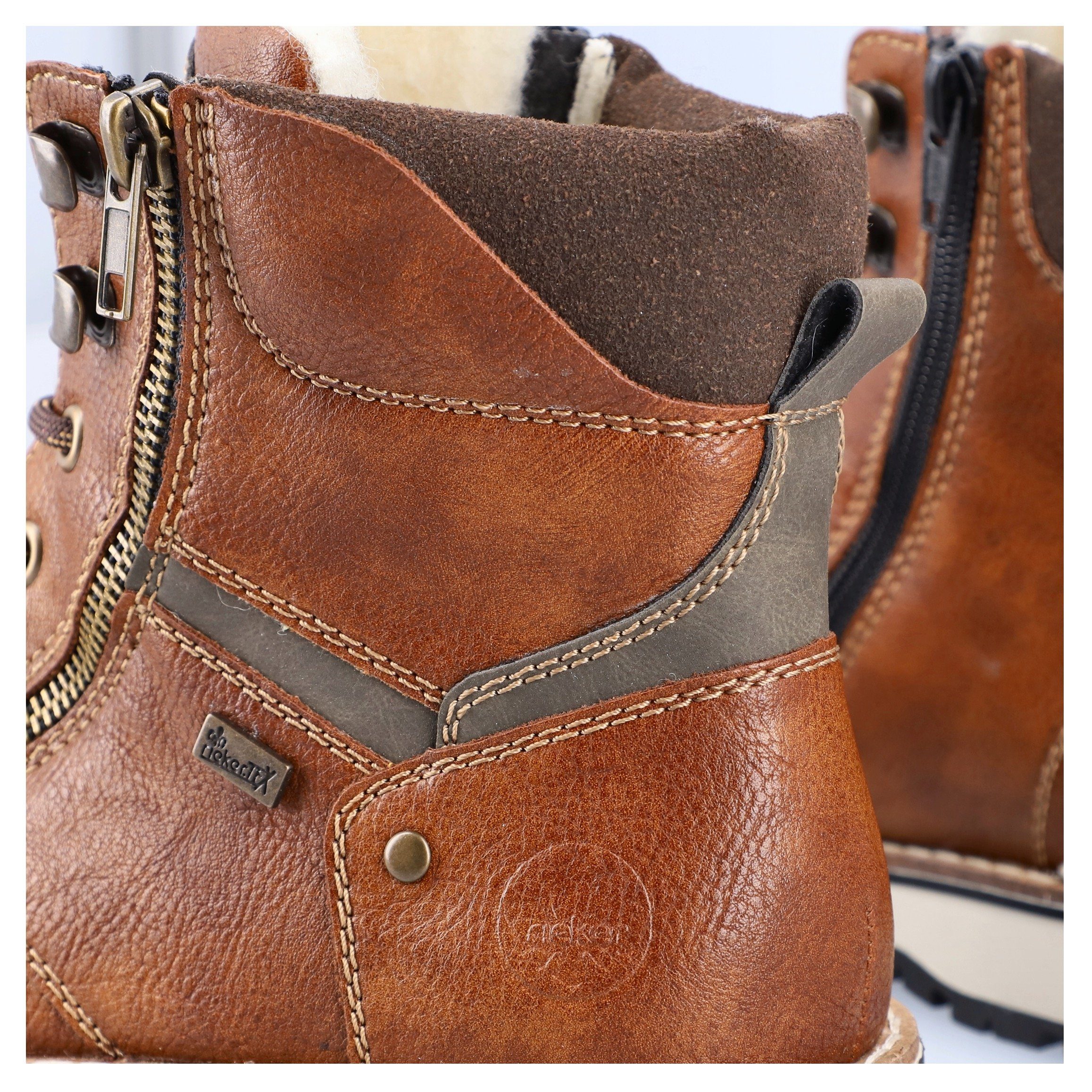 Rieker Winterlaarzen met comfortabele rieker tex-uitrusting, vrijetijdsschoen, veterschoen