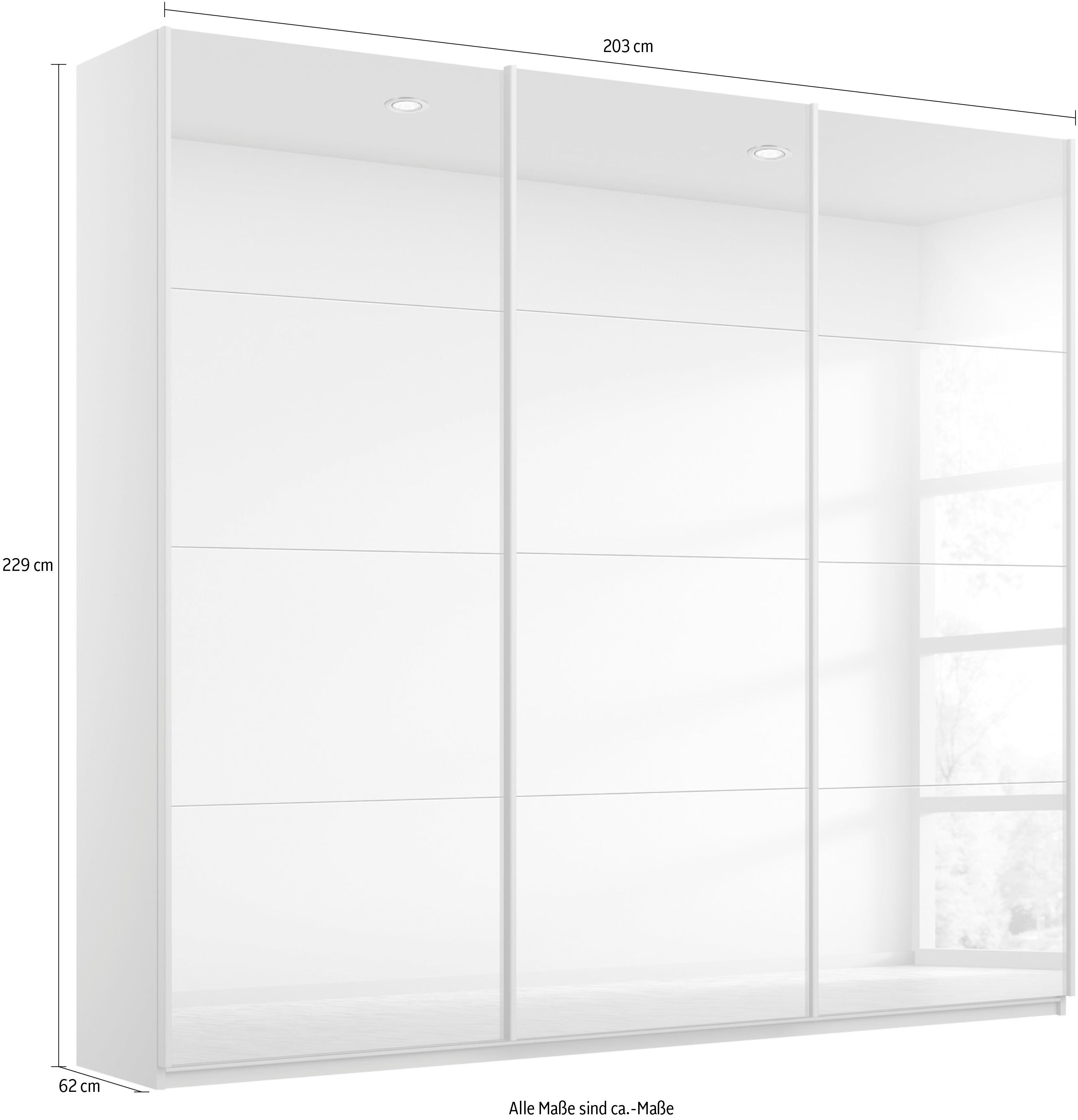 rauch Zweefdeurkast Kledingkast kast garderobe ORACLE met spiegelfront inclusief lade-inzet en extra legplanken made in germany