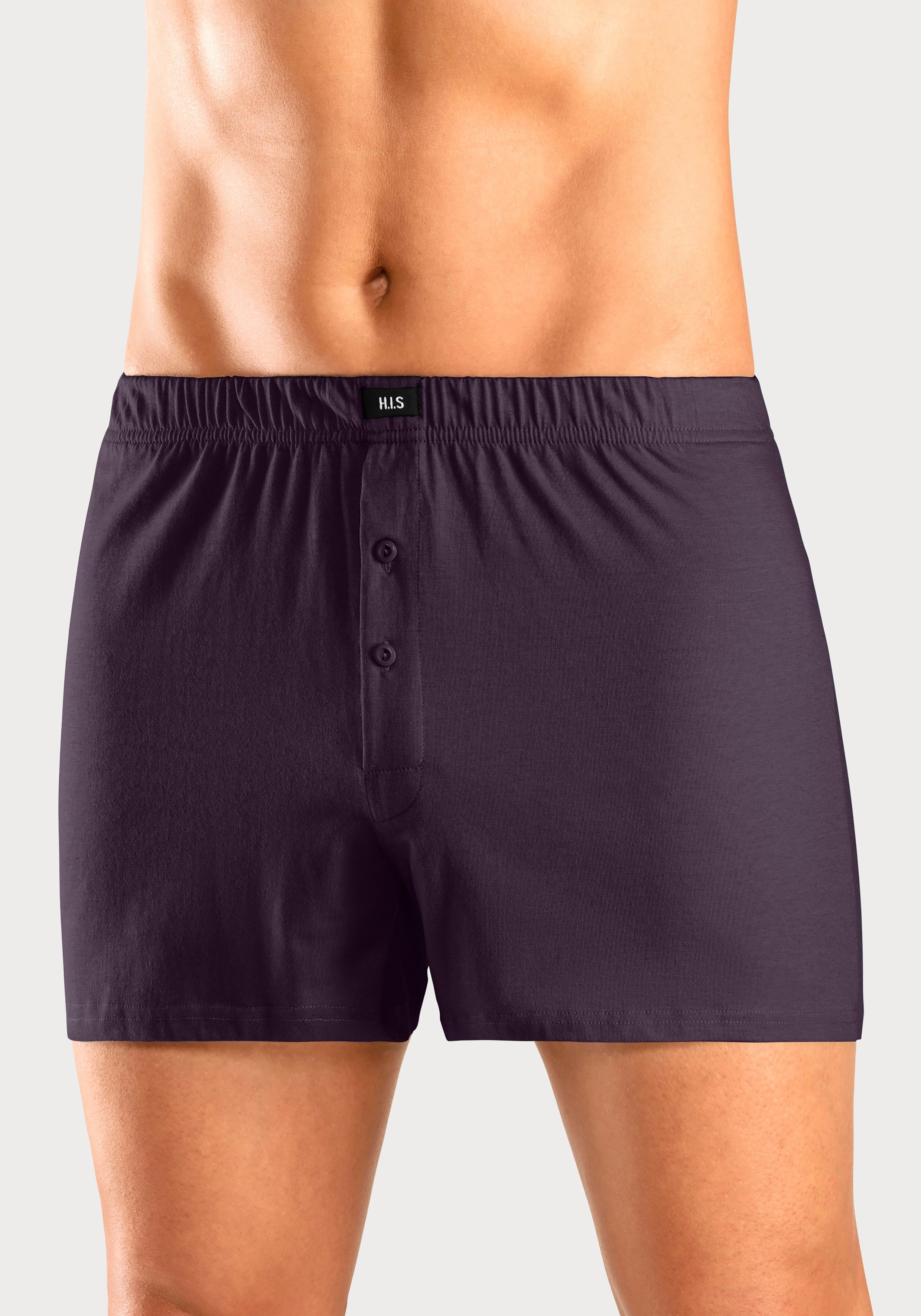 H.I.S Wijde boxershort Heren boxer wijdte pasvorm, comfortband, van katoen-stretch (set, 5 stuks) heren boxershorts maat 12 multicolor