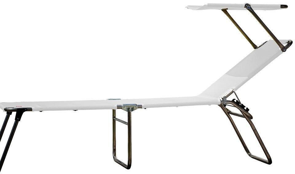 OTTO Relaxstoel Fiam amigo 40+ sun Ligbed met drie poten met zonnedak ligfauteuils wit