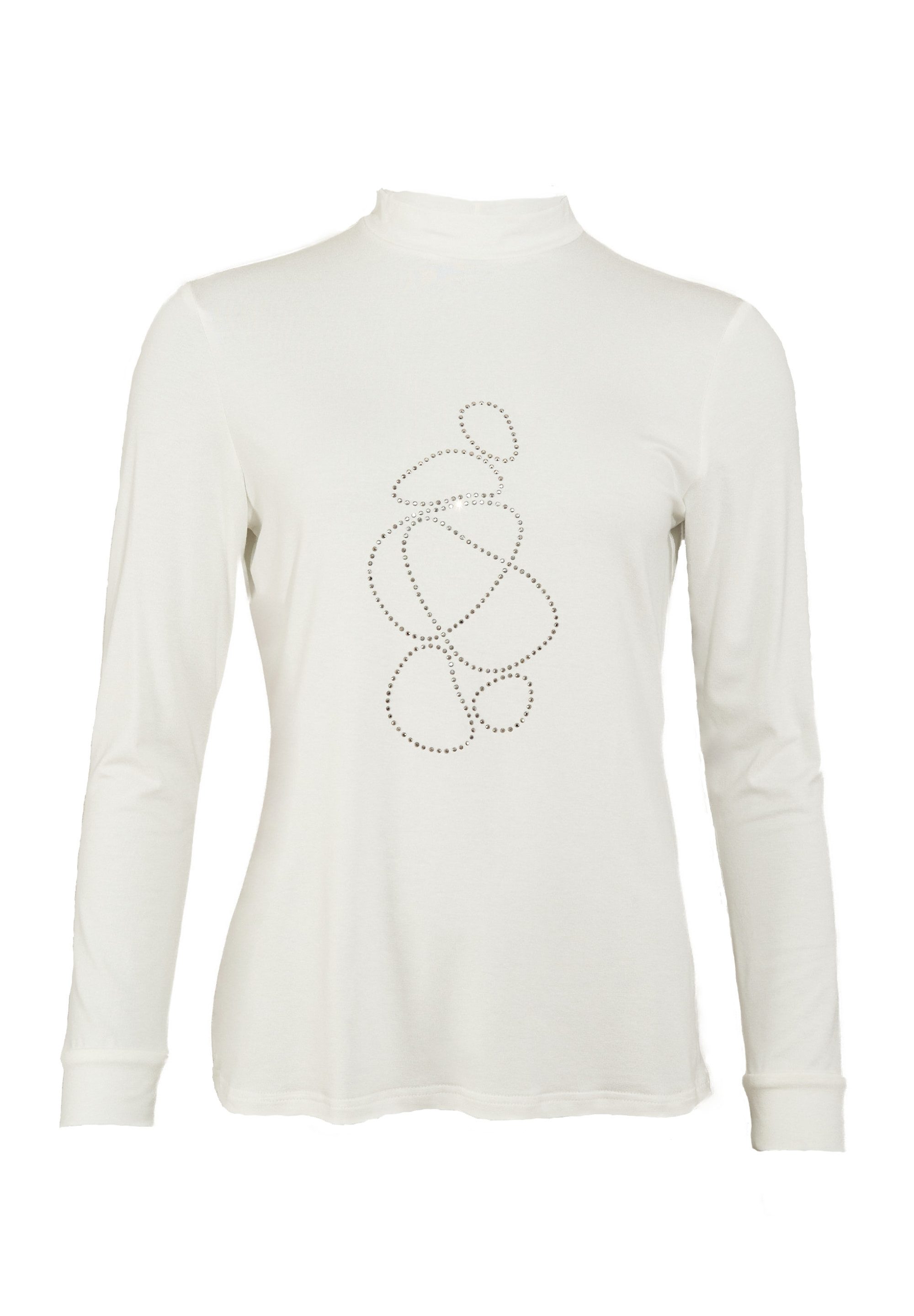 Seidel Moden Shirt met lange mouwen met glitterstenen, made in germany