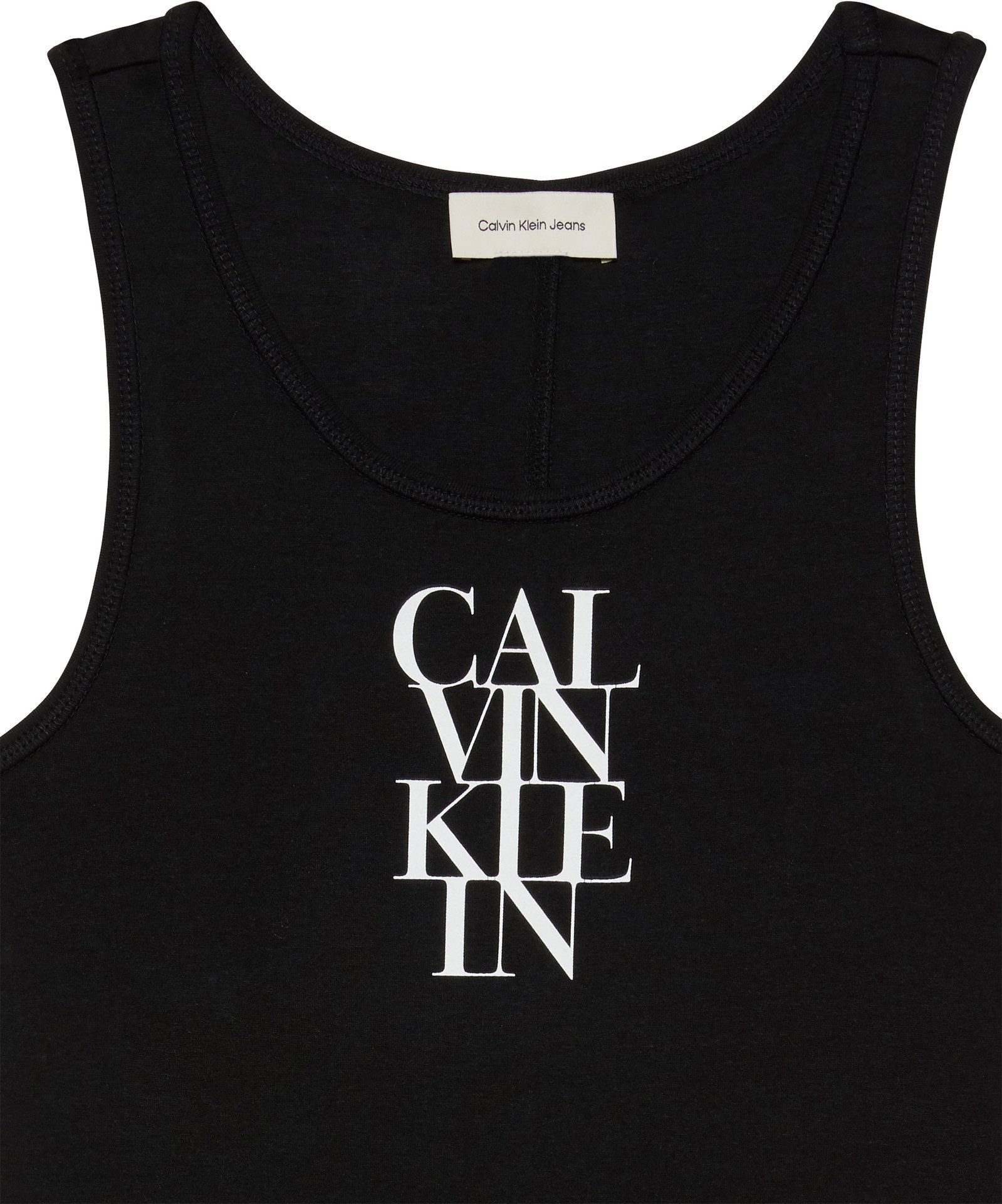 Calvin Klein Jerseyjurk SL COTTON 1X1 RIB TANK DRESS