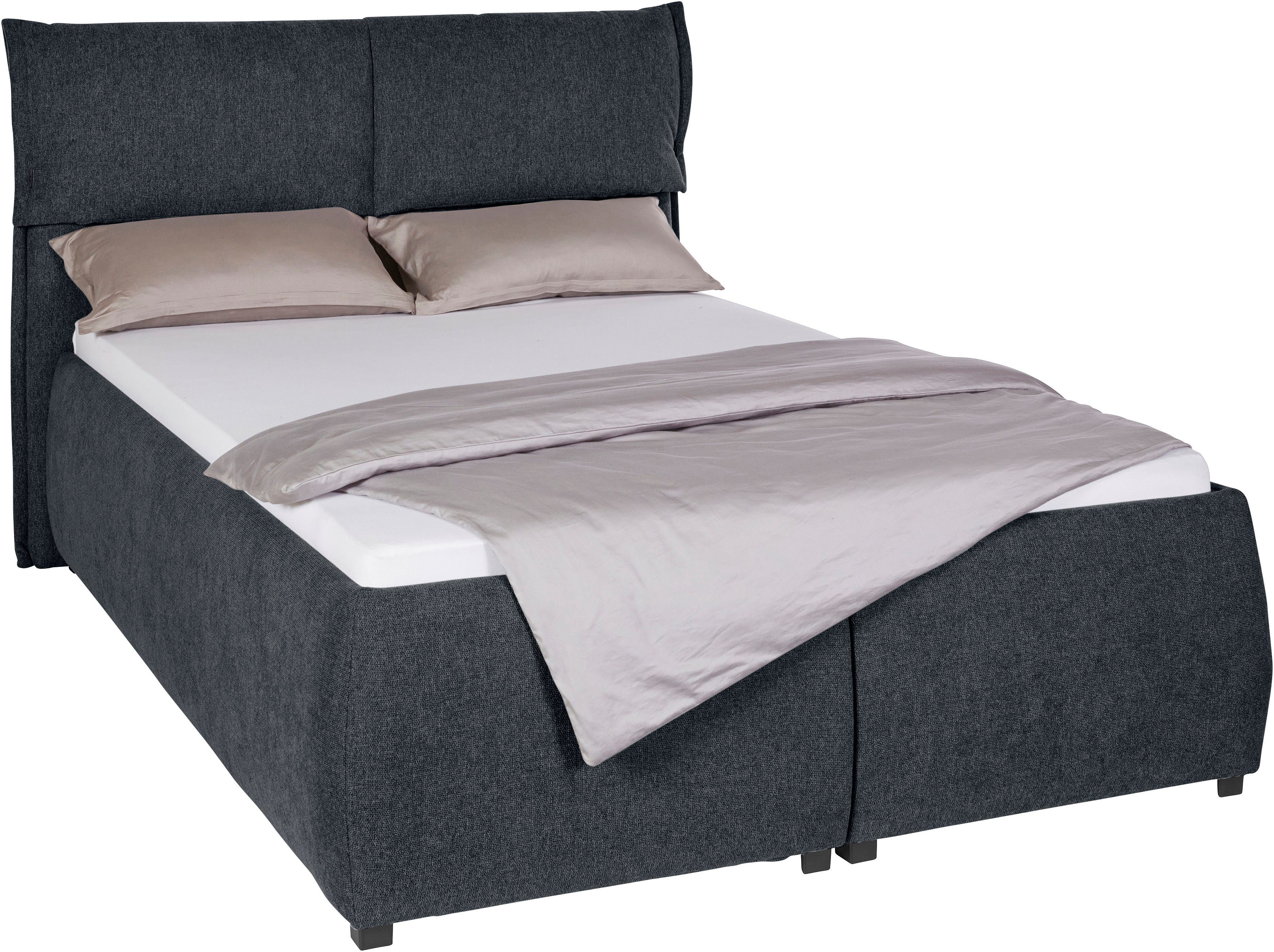 andas Gestoffeerd bed Jenson als bedframe of met 3 matrassoorten en hardheden