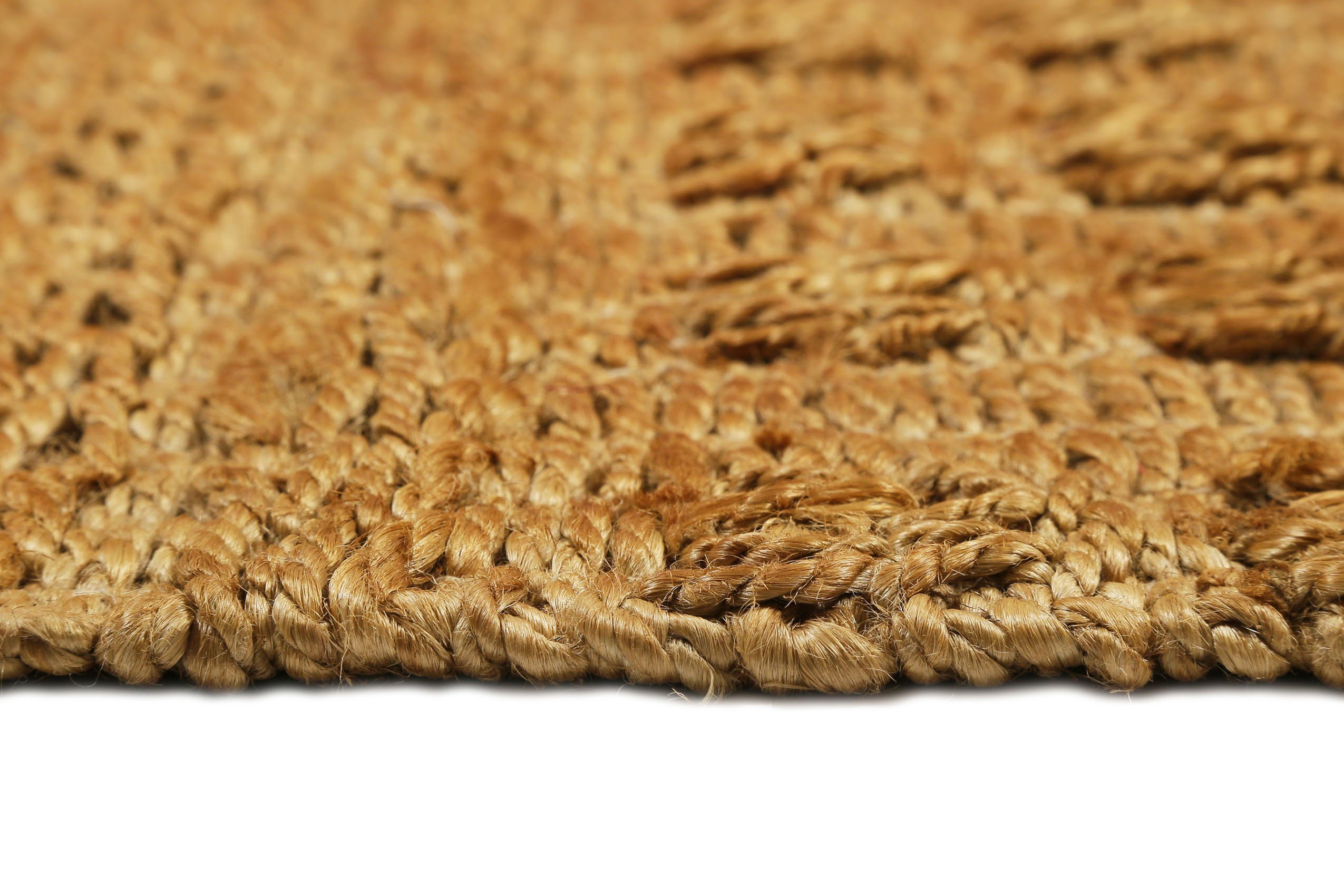 Green Looop Vloerkleed Marseille met de hand geweven jute-vloerkleed, natuurmateriaal, woonkamer