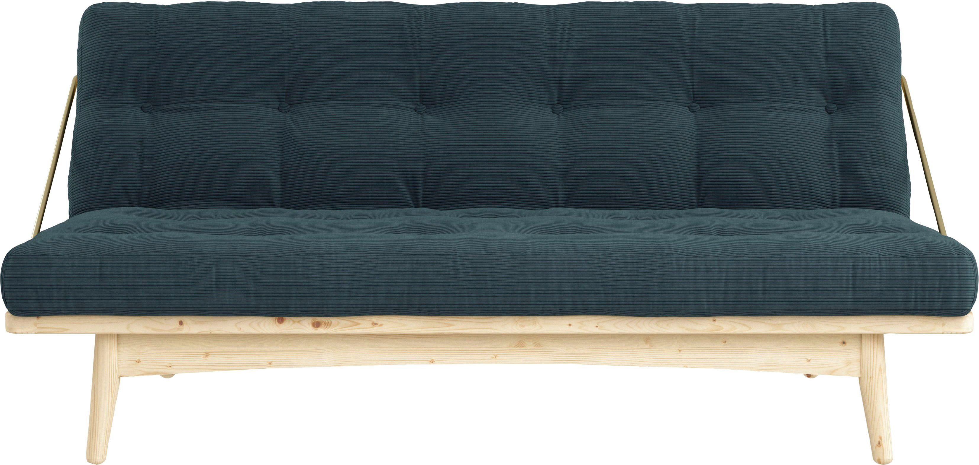 Karup Slaapbank FOLK van massief grenenhout, incl. futonmatras blauw, slaapbanken