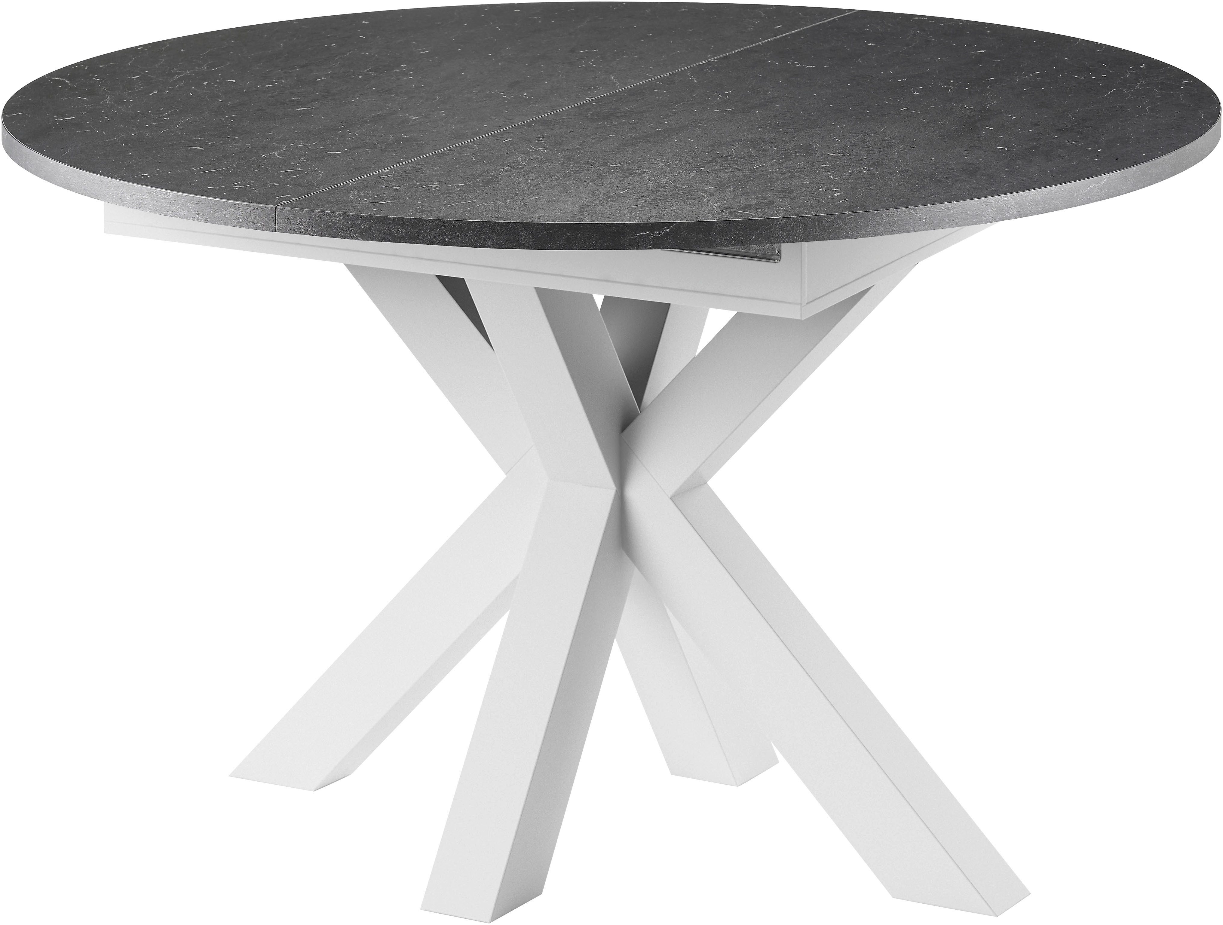 set one by Musterring Eettafel New Atlanta met ronde plaat, uitschuifbaar, stervoet, afmetingen ø130 cm (170x130 cm)