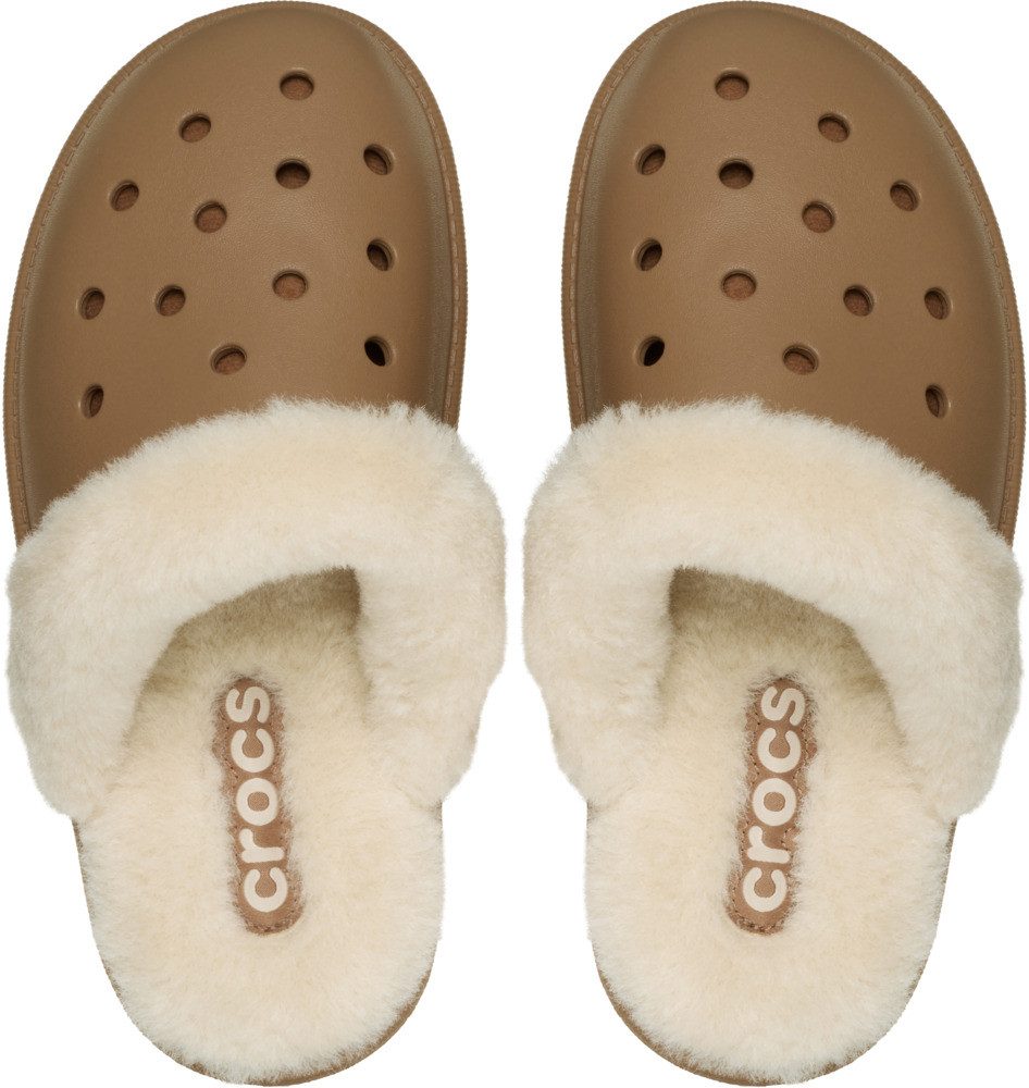 Crocs Pantoffels Classic Fuzz Scuff Pantoffel, clog met warme voering