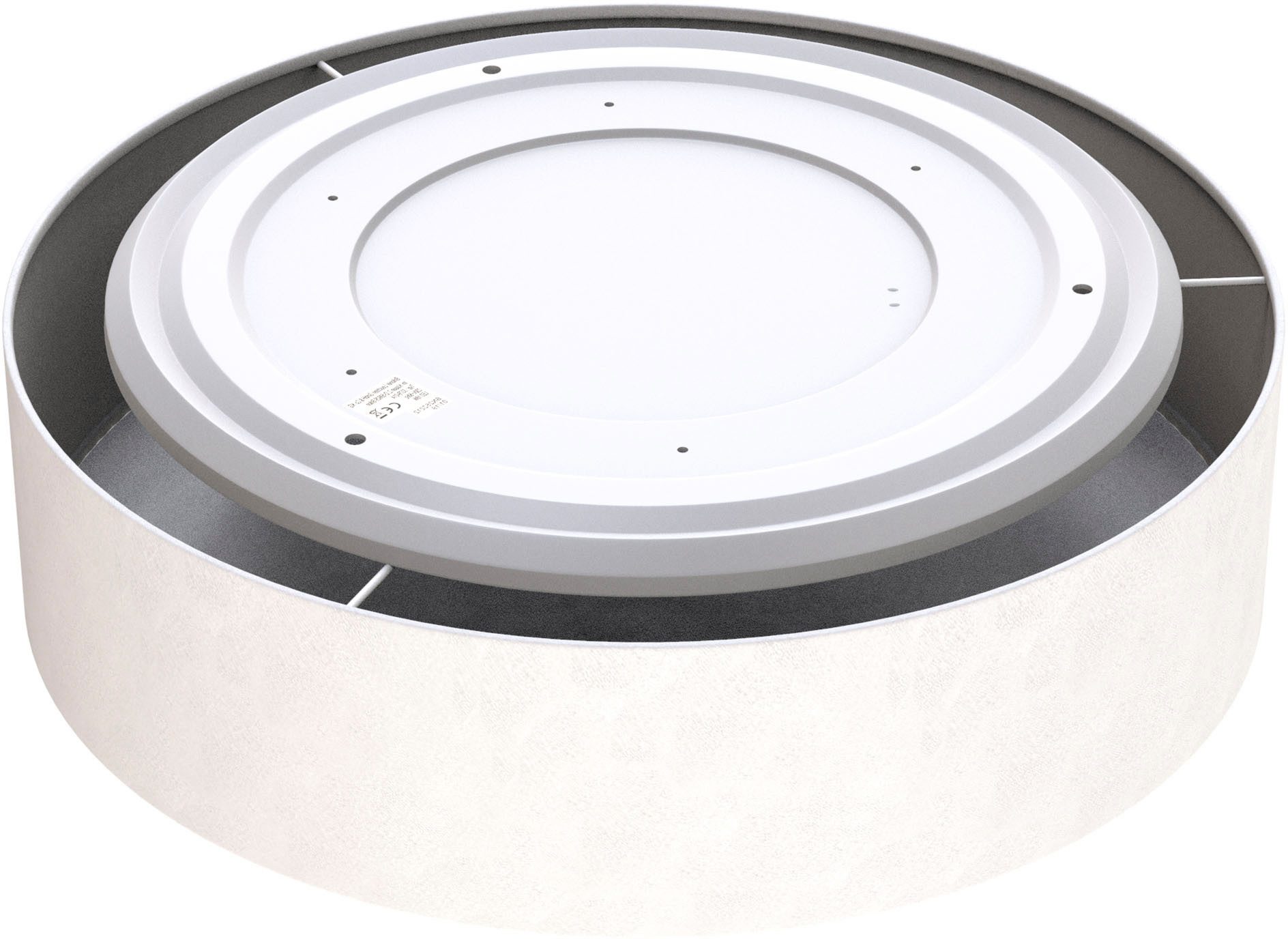 Briloner Leuchten Led-plafondlamp Stoffen LED plafondlamp, wit, 1xLED-module / 18W
