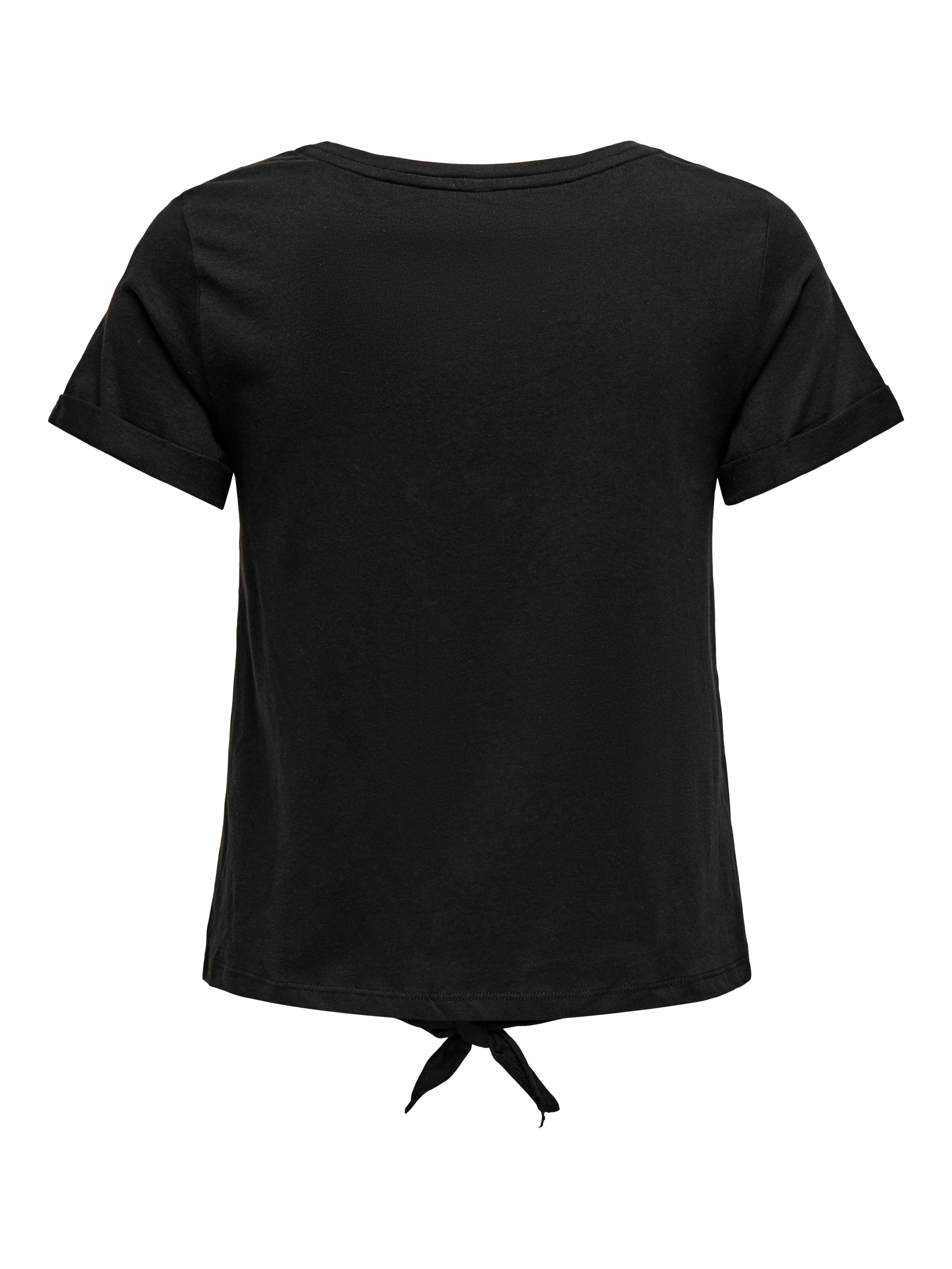 Only Shirt met korte mouwen ONLDORA S/S KNOT FOLD-UP TOP JRS