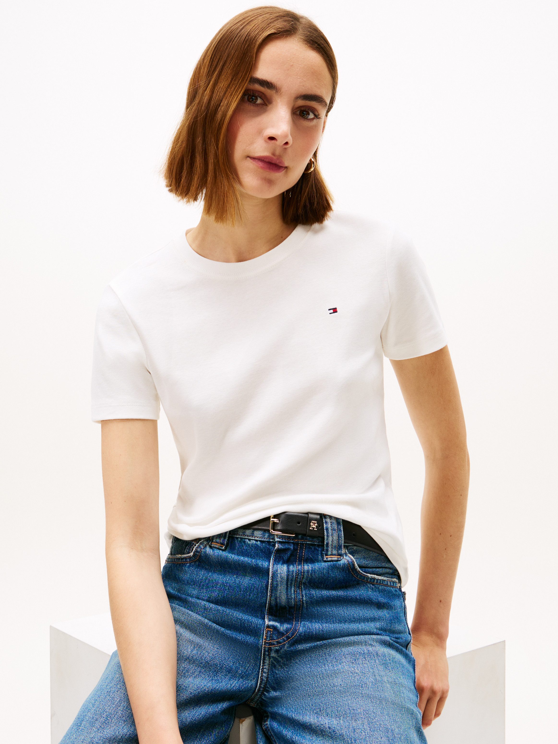 Tommy Hilfiger T-shirt SLIM CODY C-NK SS met geborduurd logo