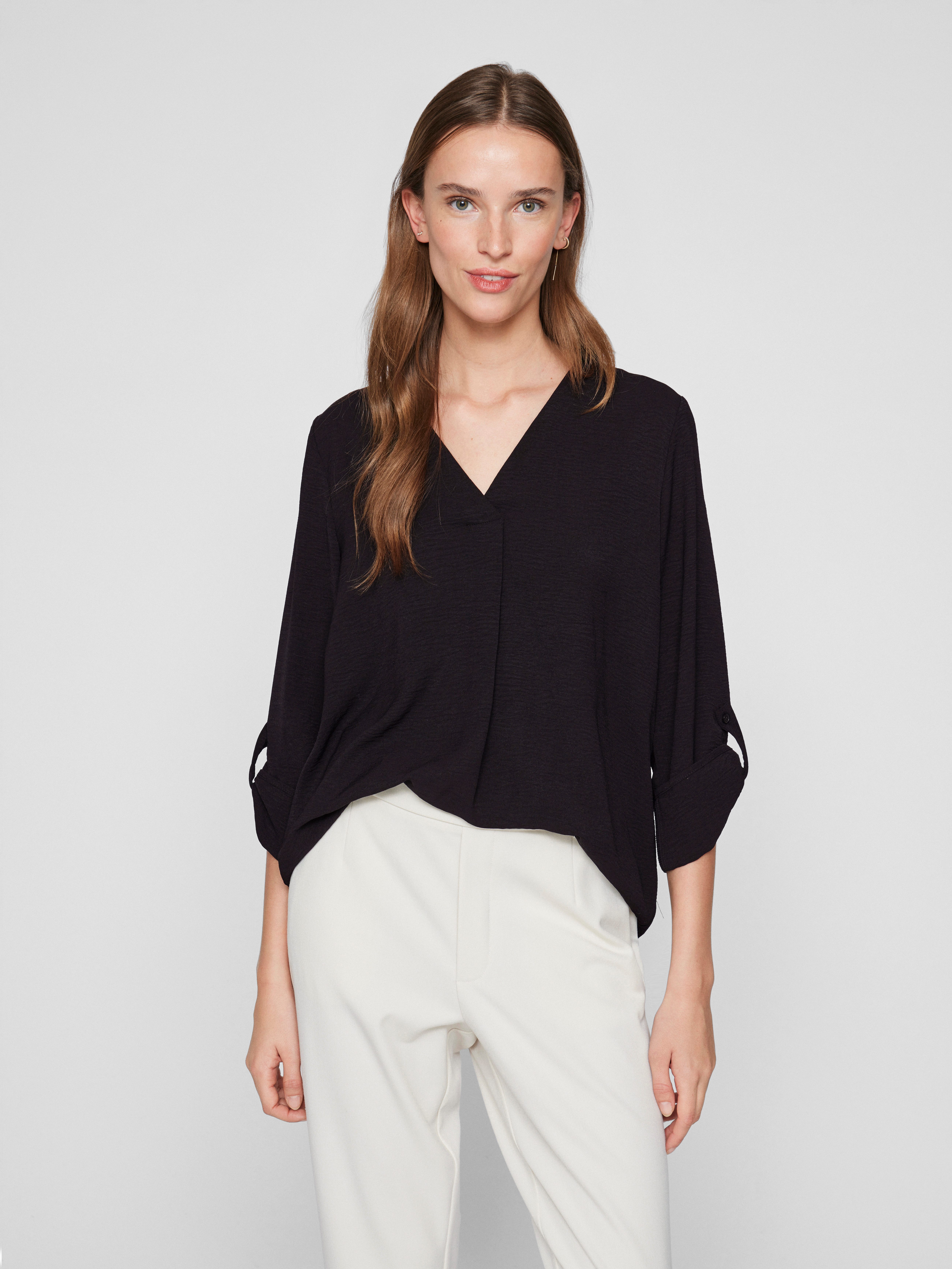 Vila Shirt VIJOSA 3/4 V-NECK TOP - NOOS