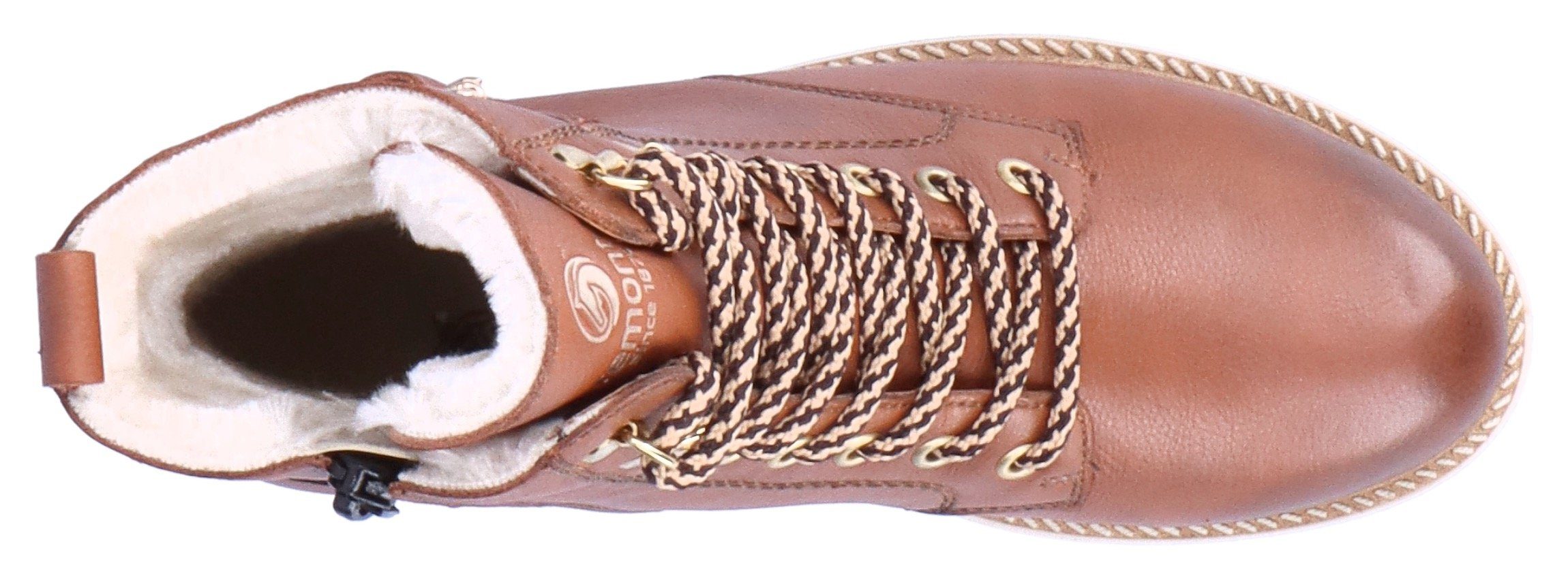 Remonte Winterlaarzen , blokhak, veterschoenen, outdoorschoen met decoratieve gesp