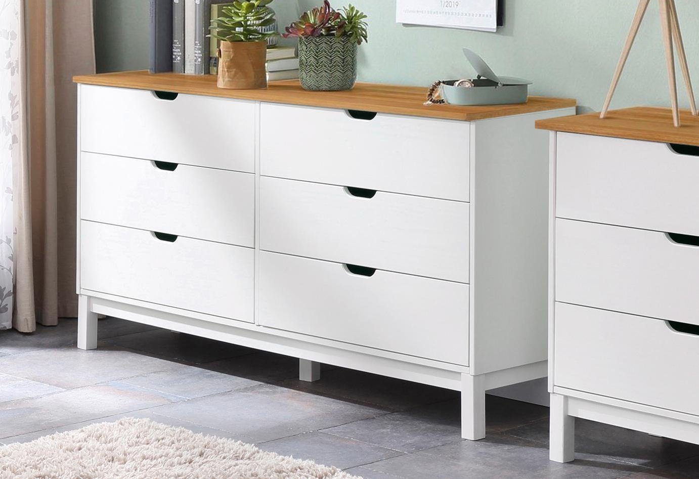 Home affaire Kast Post massief grenenhout, met vele opbergmogelijkheden, breedte 150 cm