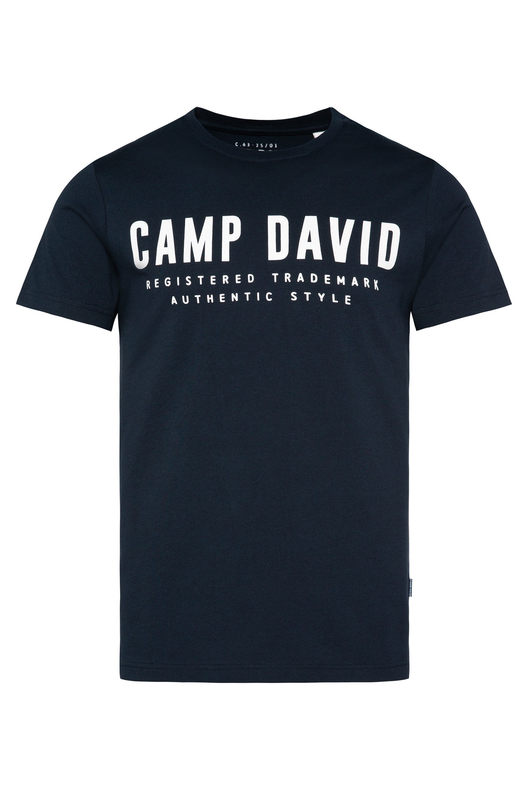 CAMP DAVID T-shirt met logoprint voor
