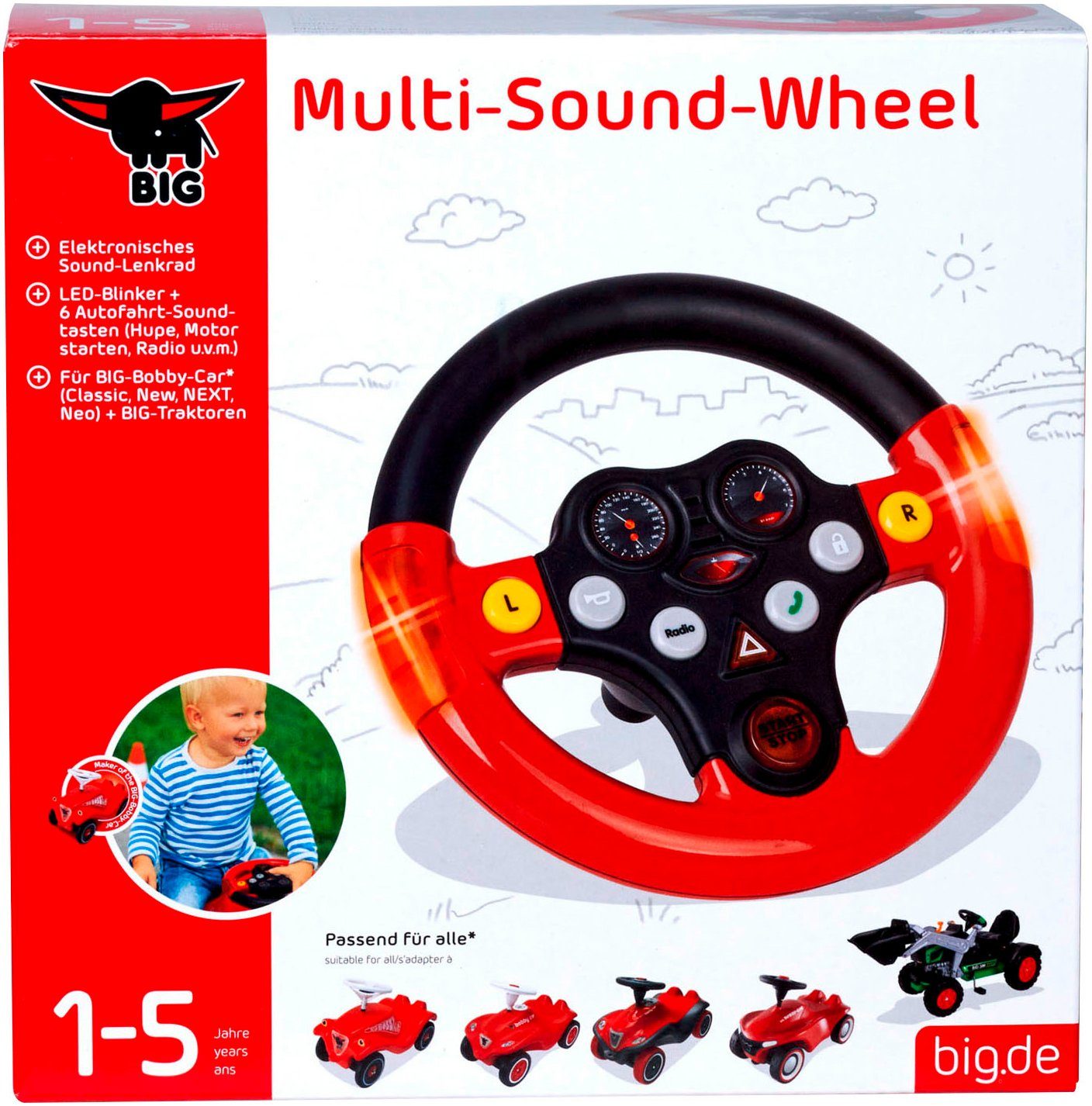 BIG Speelgoedautostuur Multi-Sound-Wheel