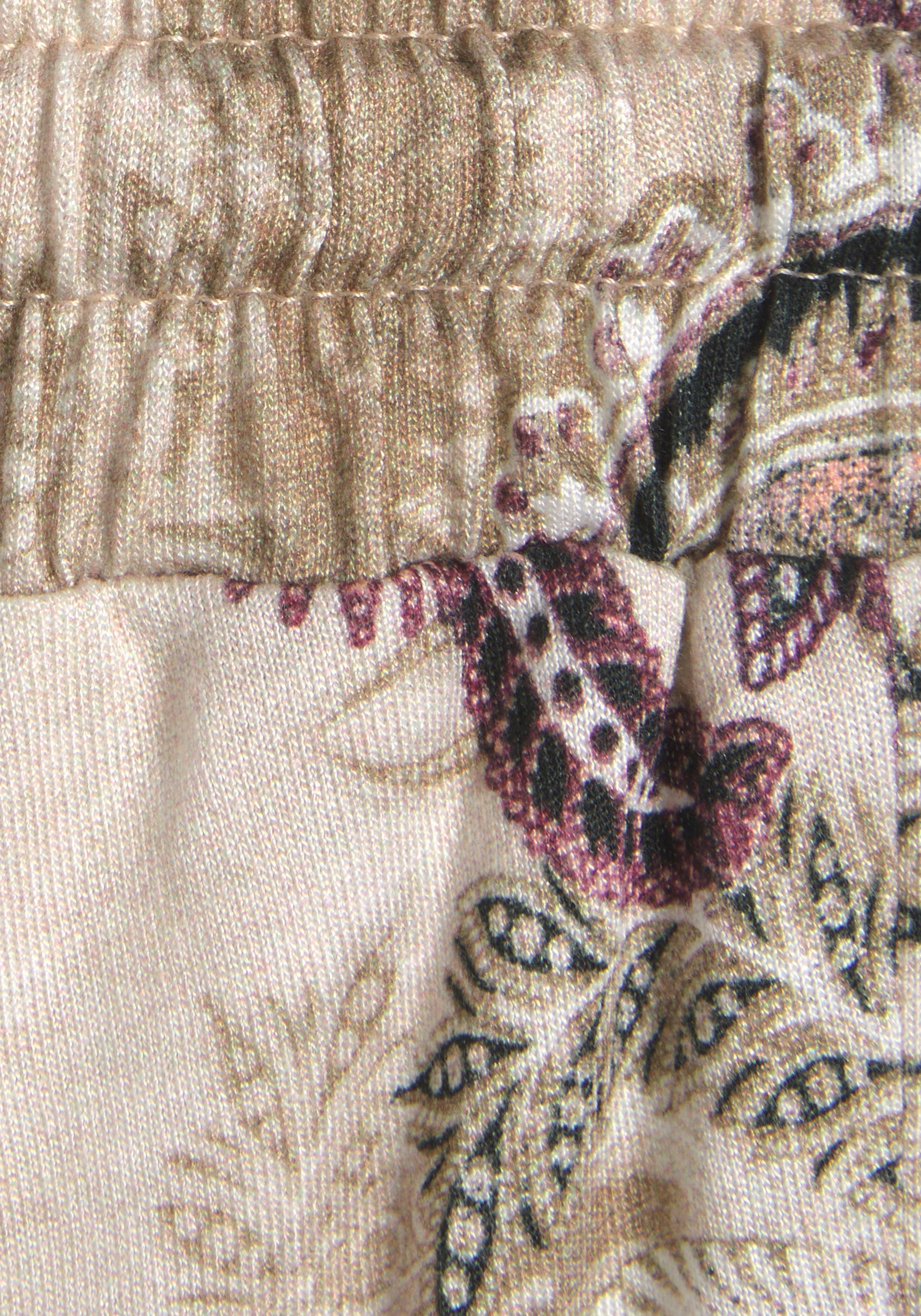 Lascana Jerseybroek met paisleyprint, jerseybroek, elastische tailleband, comfortabele stofbroek