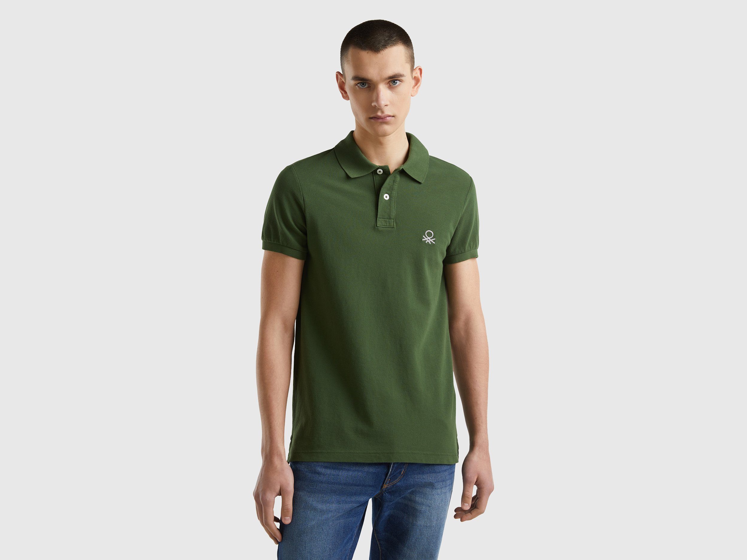 United Colors of Benetton Poloshirt met grote label-badge
